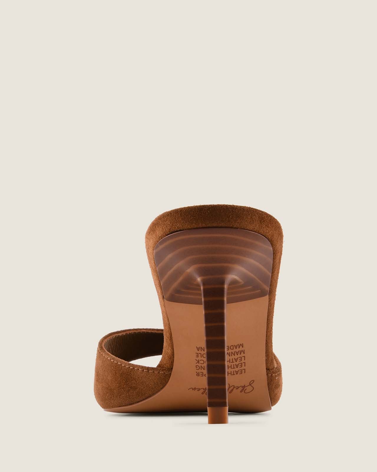 Back of Sandal Tan Suede
