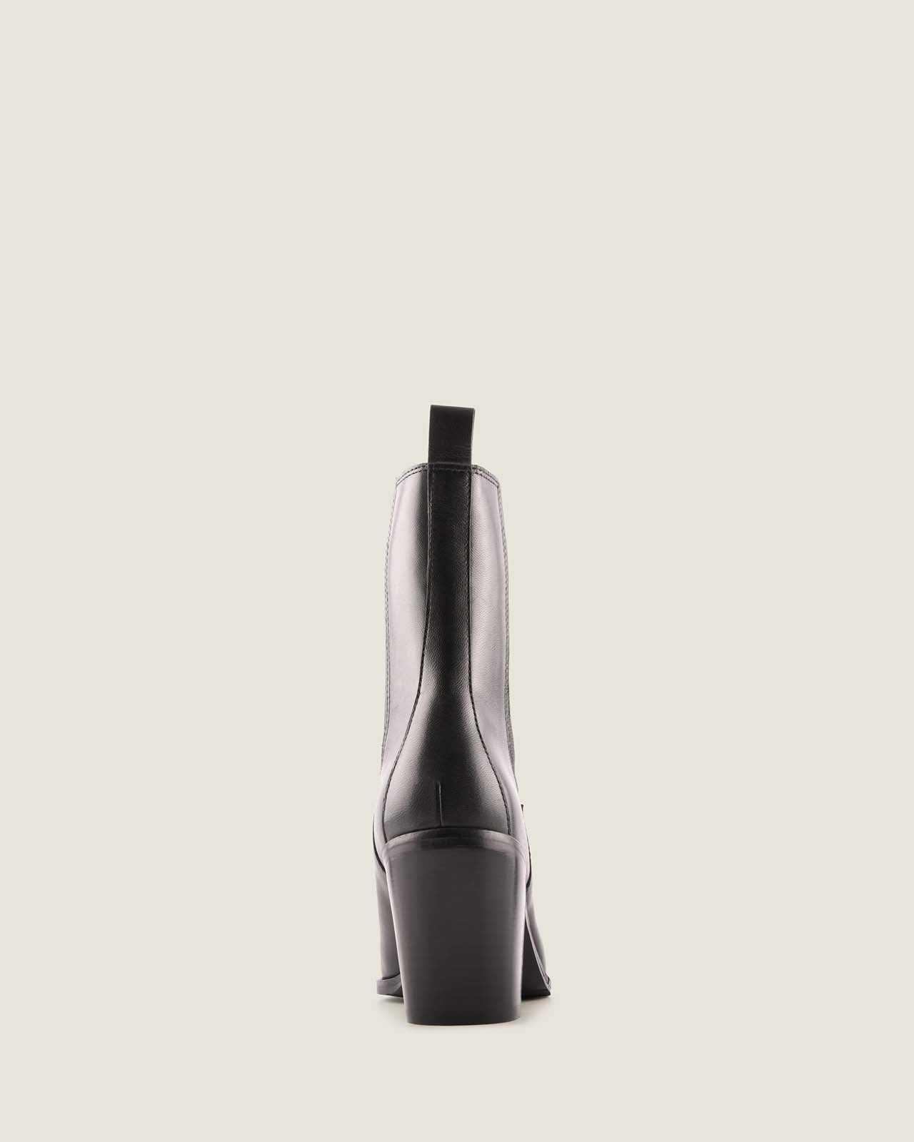 Ali Heel Ankle Boot Black Leather