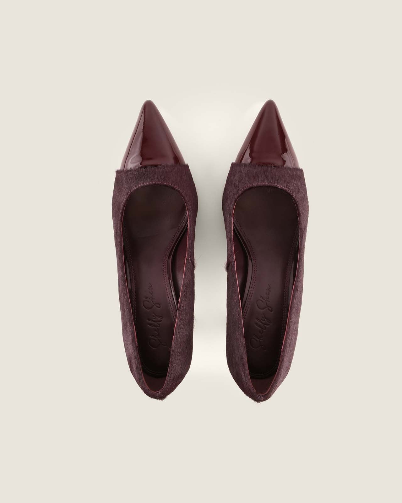 Pair of Aster High Heel Pumps Burgundy