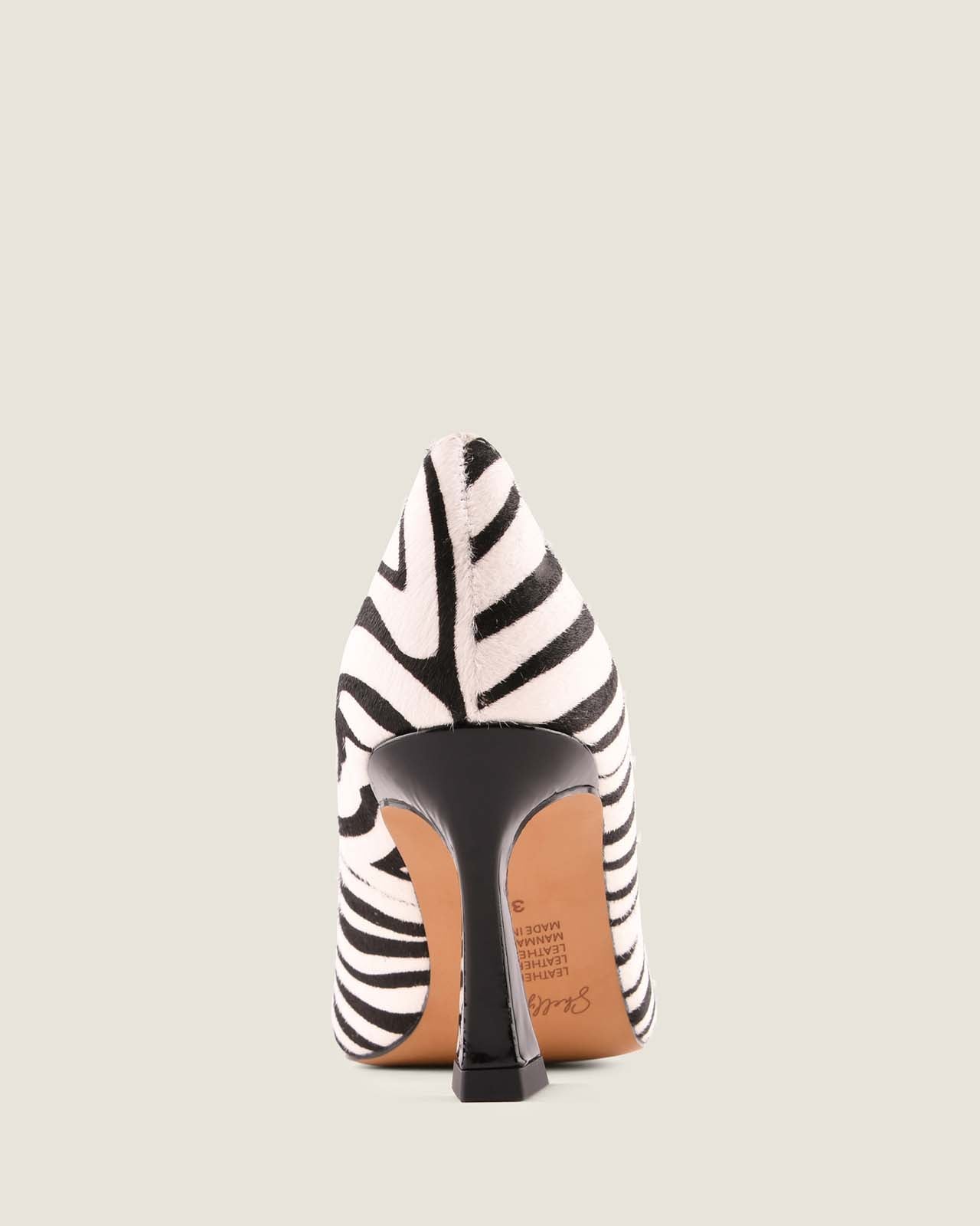 Back of Aster High Heel Pump Zebra