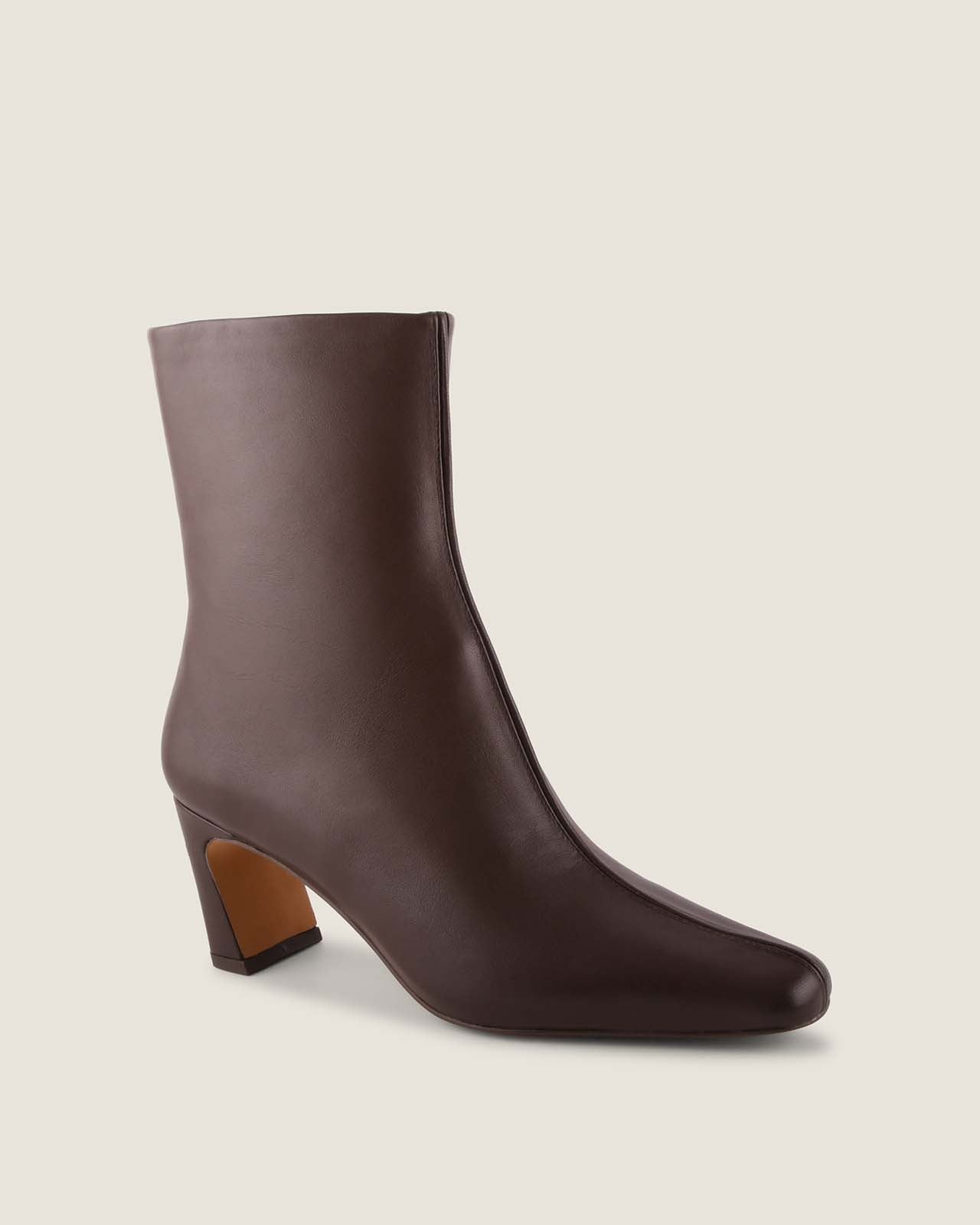 Atlas heel ankle boot brown leather