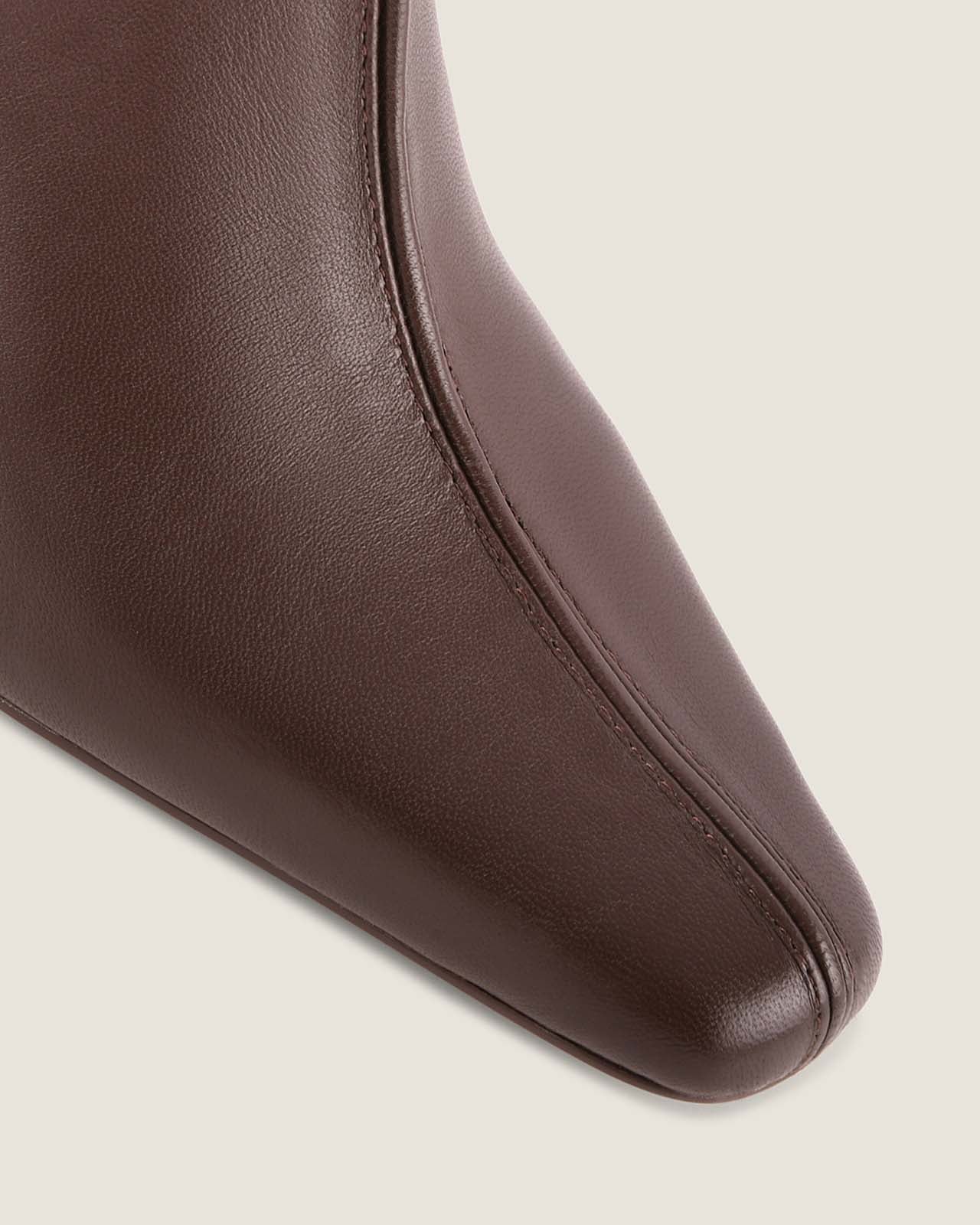 Atlas heel ankle boot brown leather