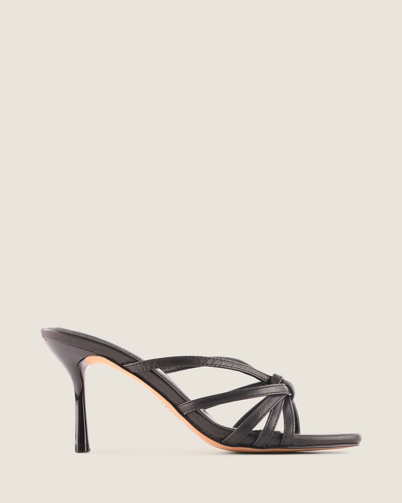 Birdie High Sandal Black Leather