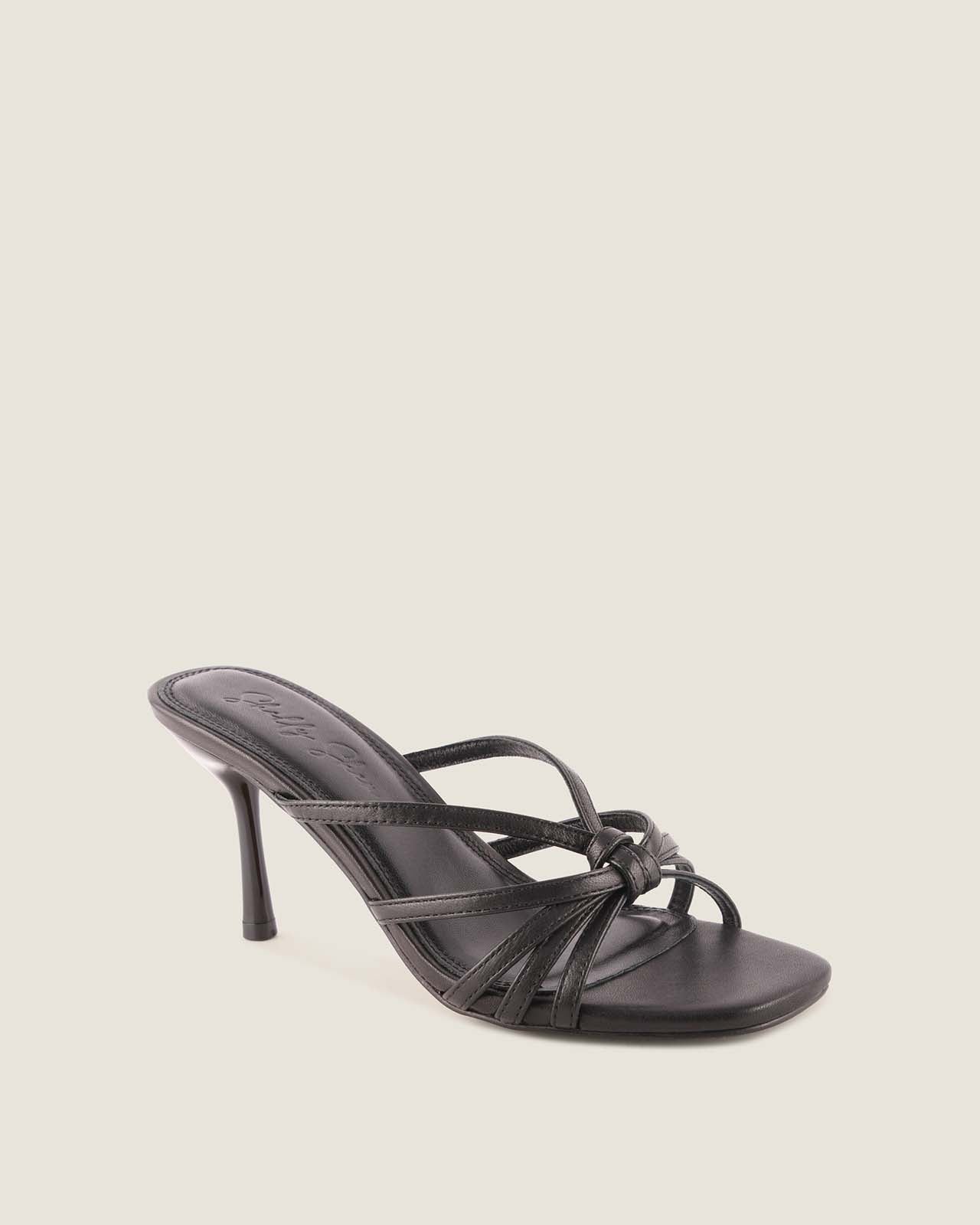 Birdie High Sandal Black Leather