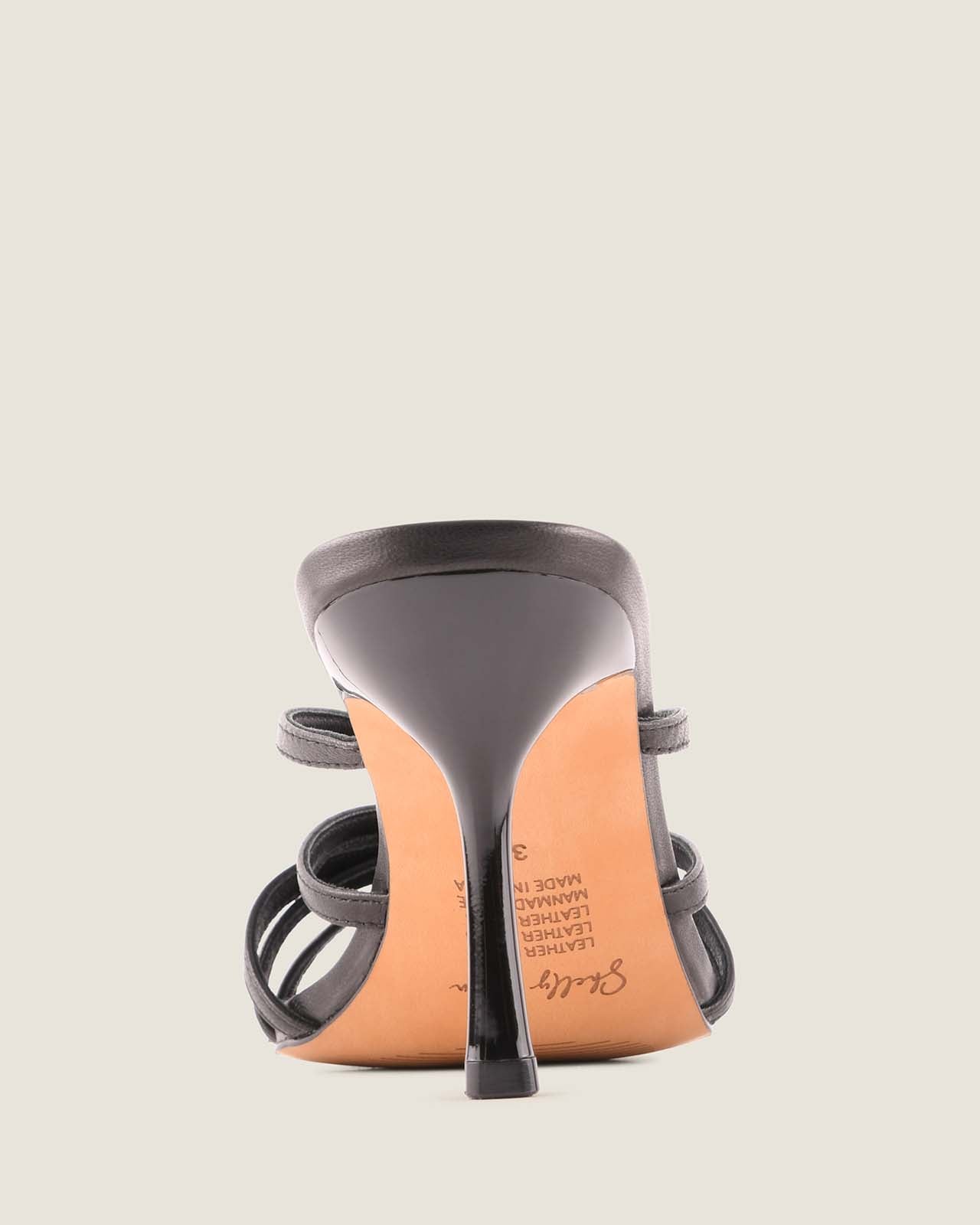 Back of Black High Sandal 