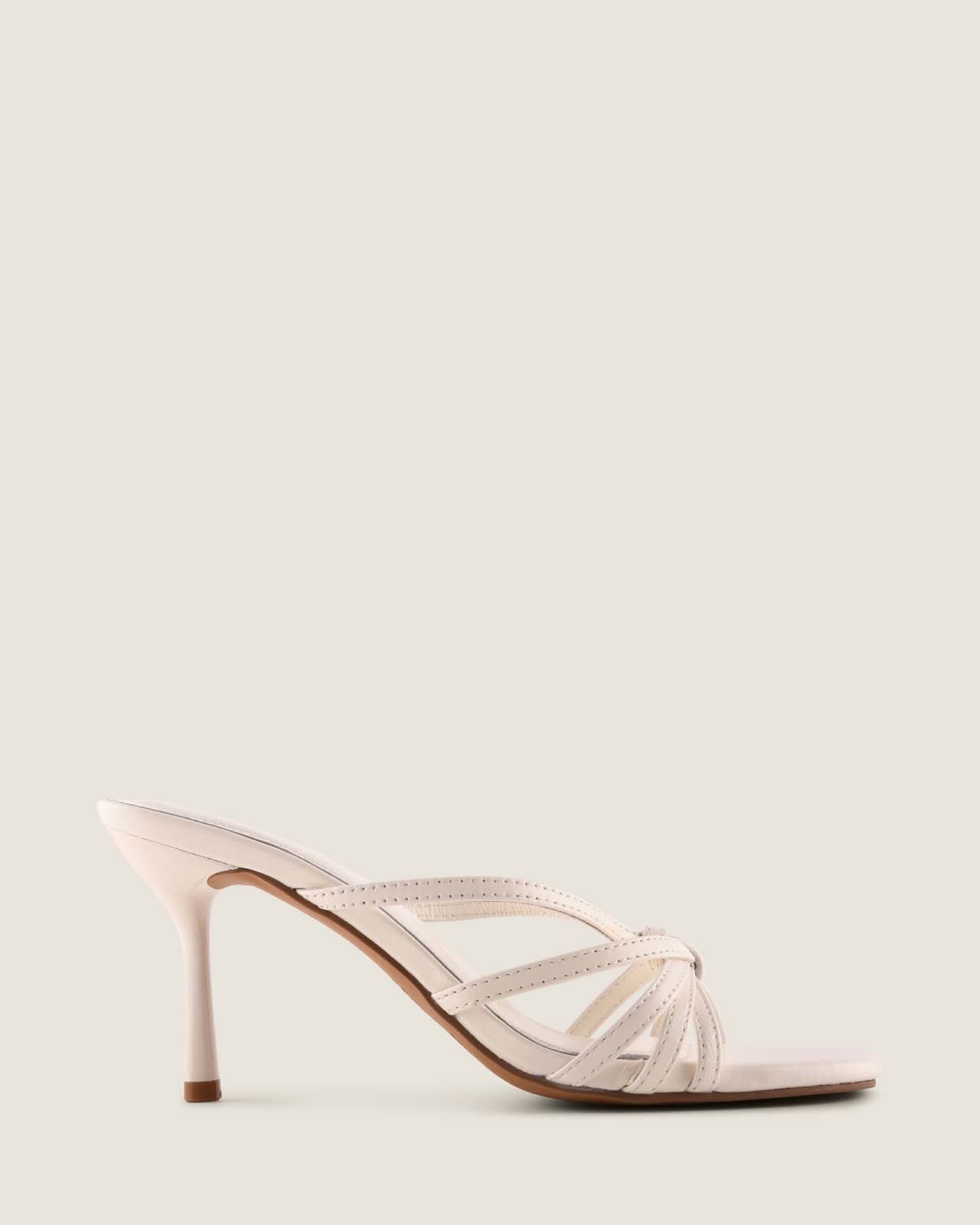 Birdie High Sandal White Leather