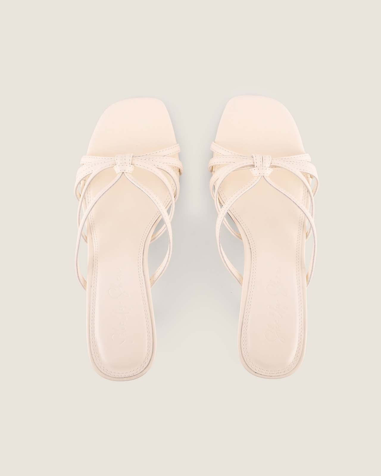 Birdie High Sandal White Leather
