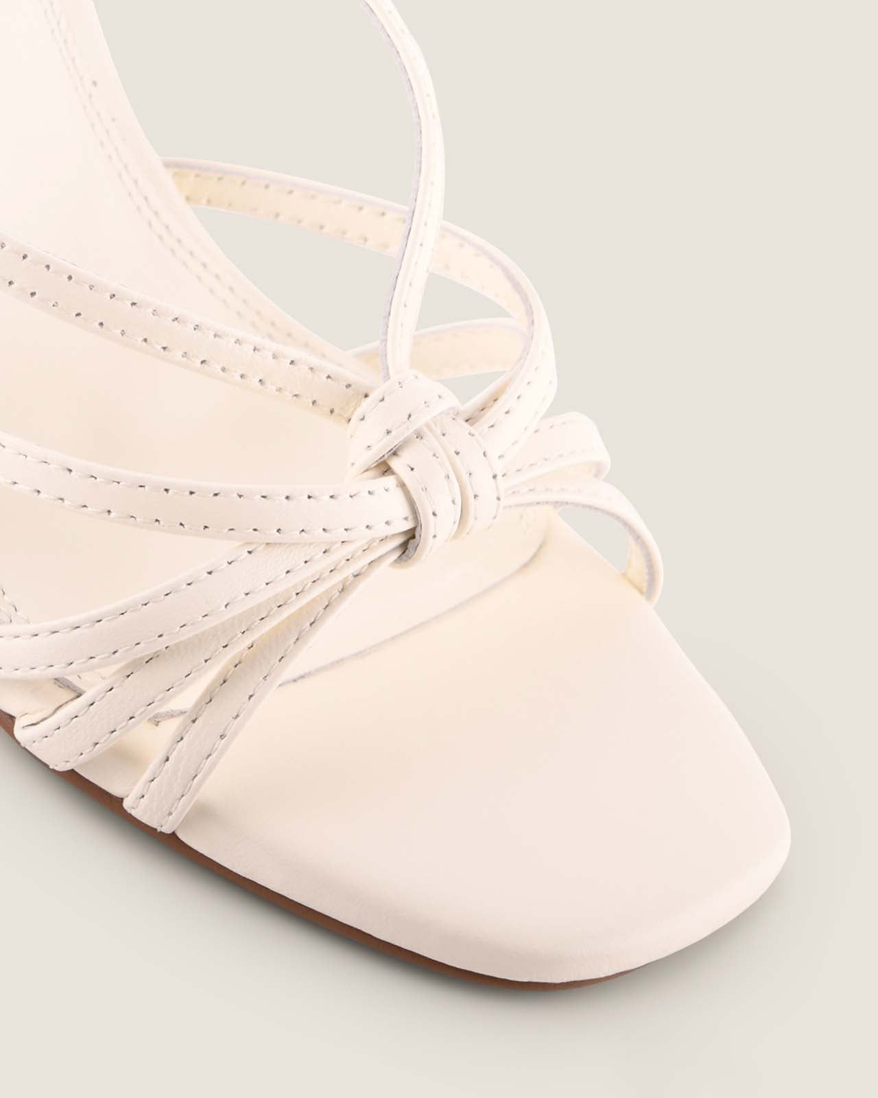 Birdie High Sandal White Leather
