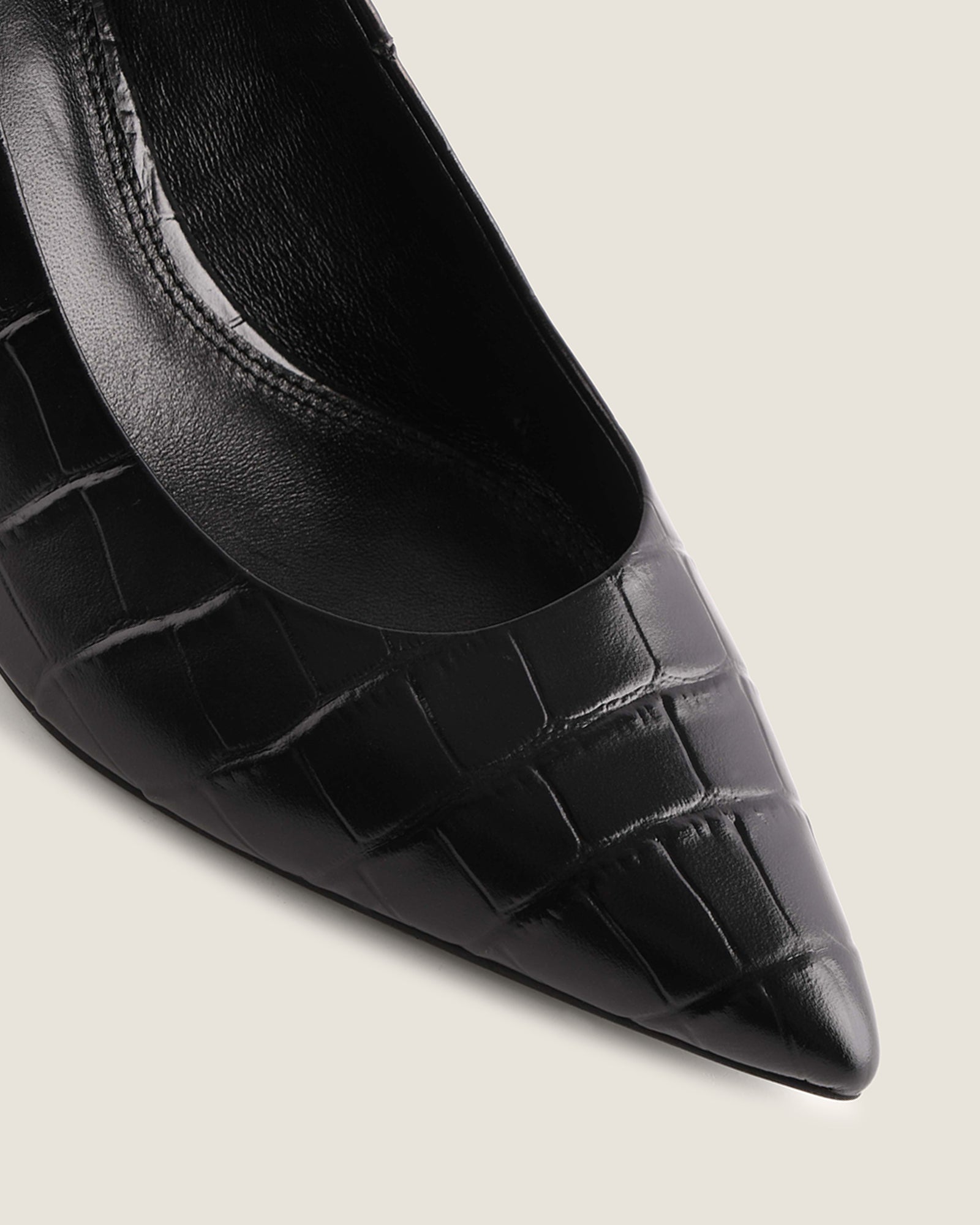 BRADY HIGH HEEL PUMPS BLACK CROC