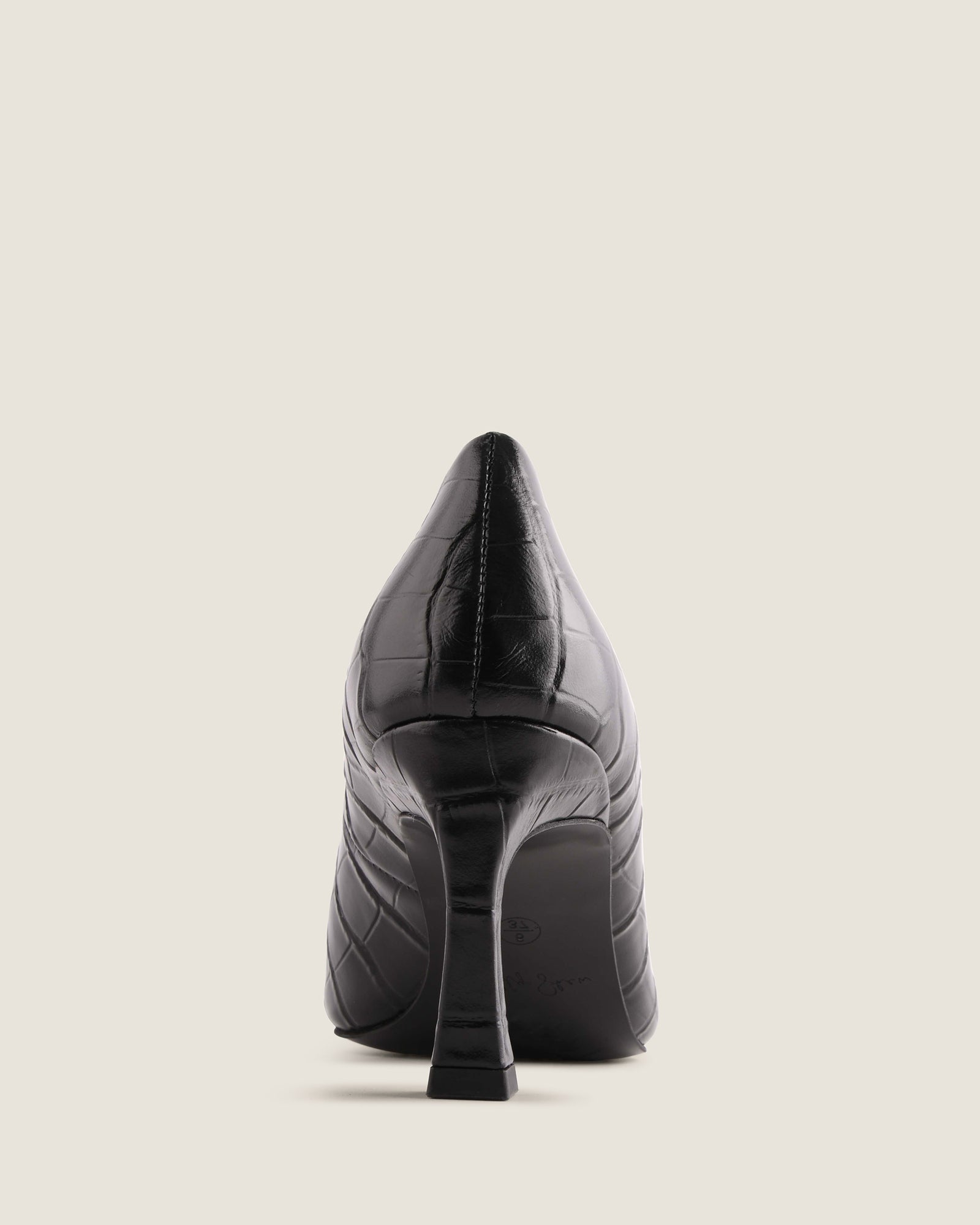 BRADY HIGH HEEL PUMPS BLACK CROC