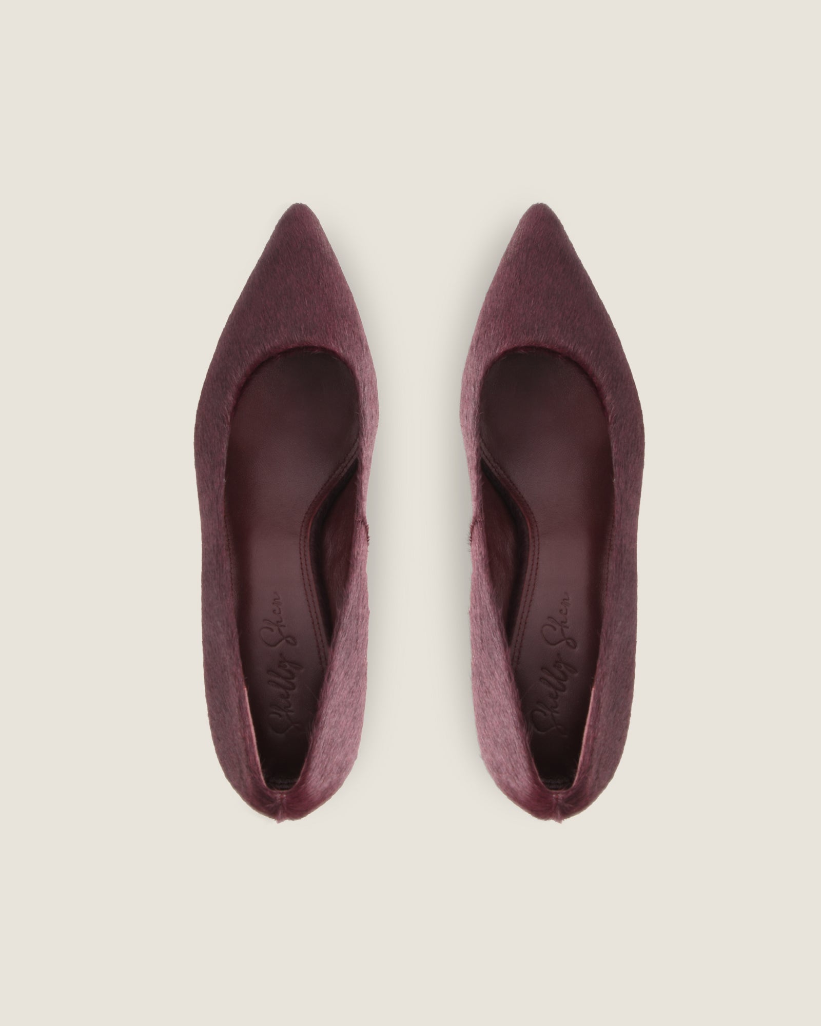 BRADY HIGH HEEL PUMPS BURGUNDY
