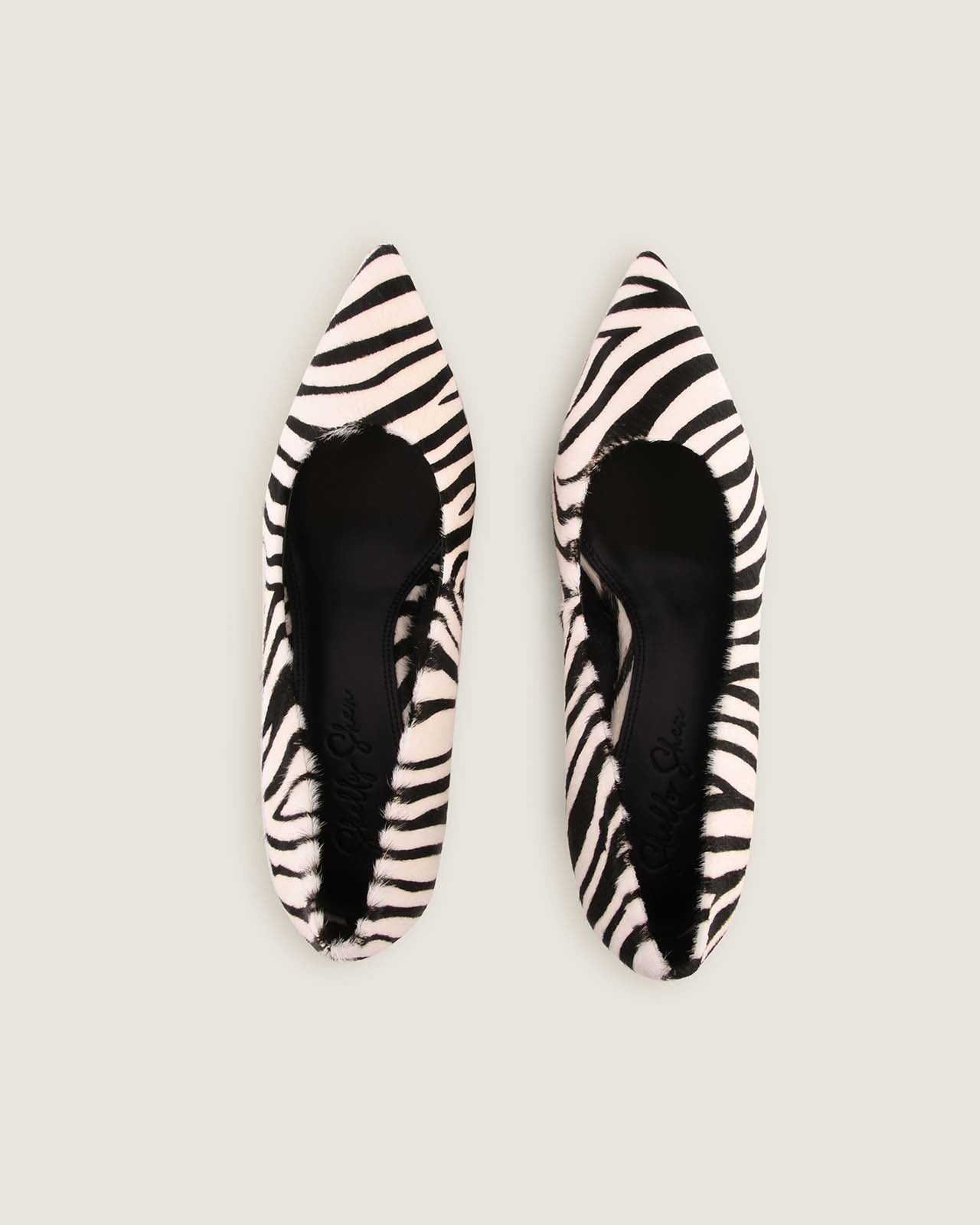 Pair of Zebra High Heel Pumps
