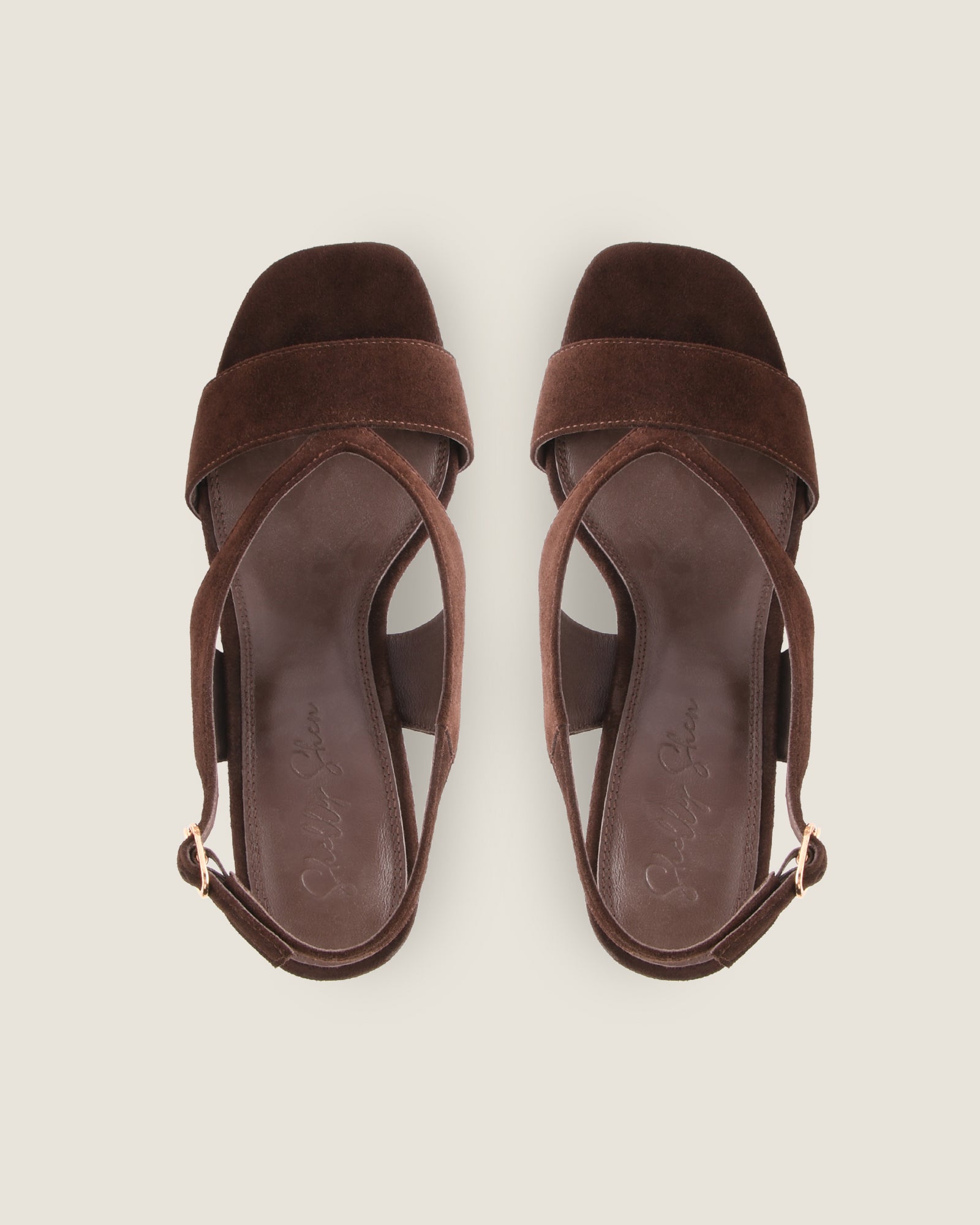 BRONTE HIGH SANDALS BROWN SUEDE