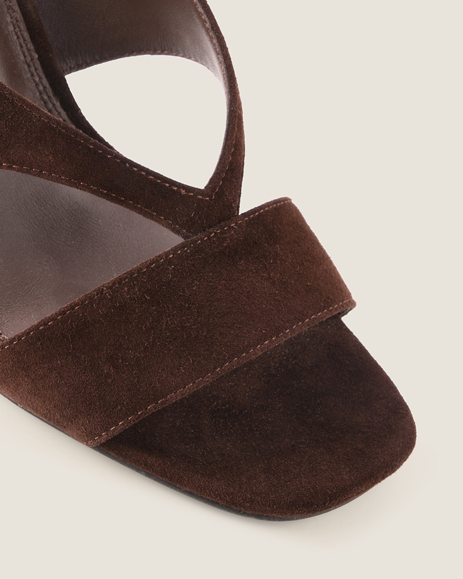 BRONTE HIGH SANDALS BROWN SUEDE
