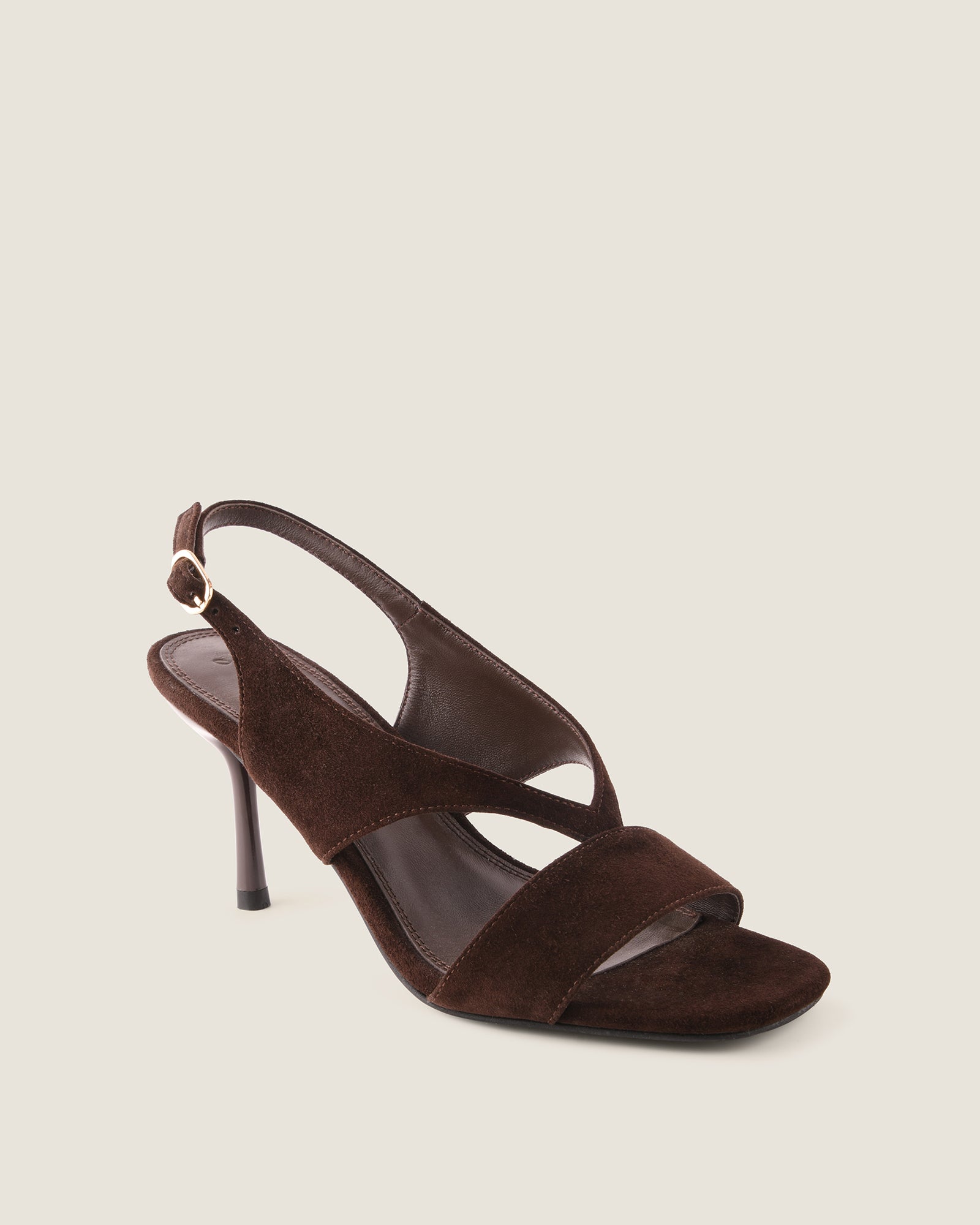BRONTE HIGH SANDALS BROWN SUEDE