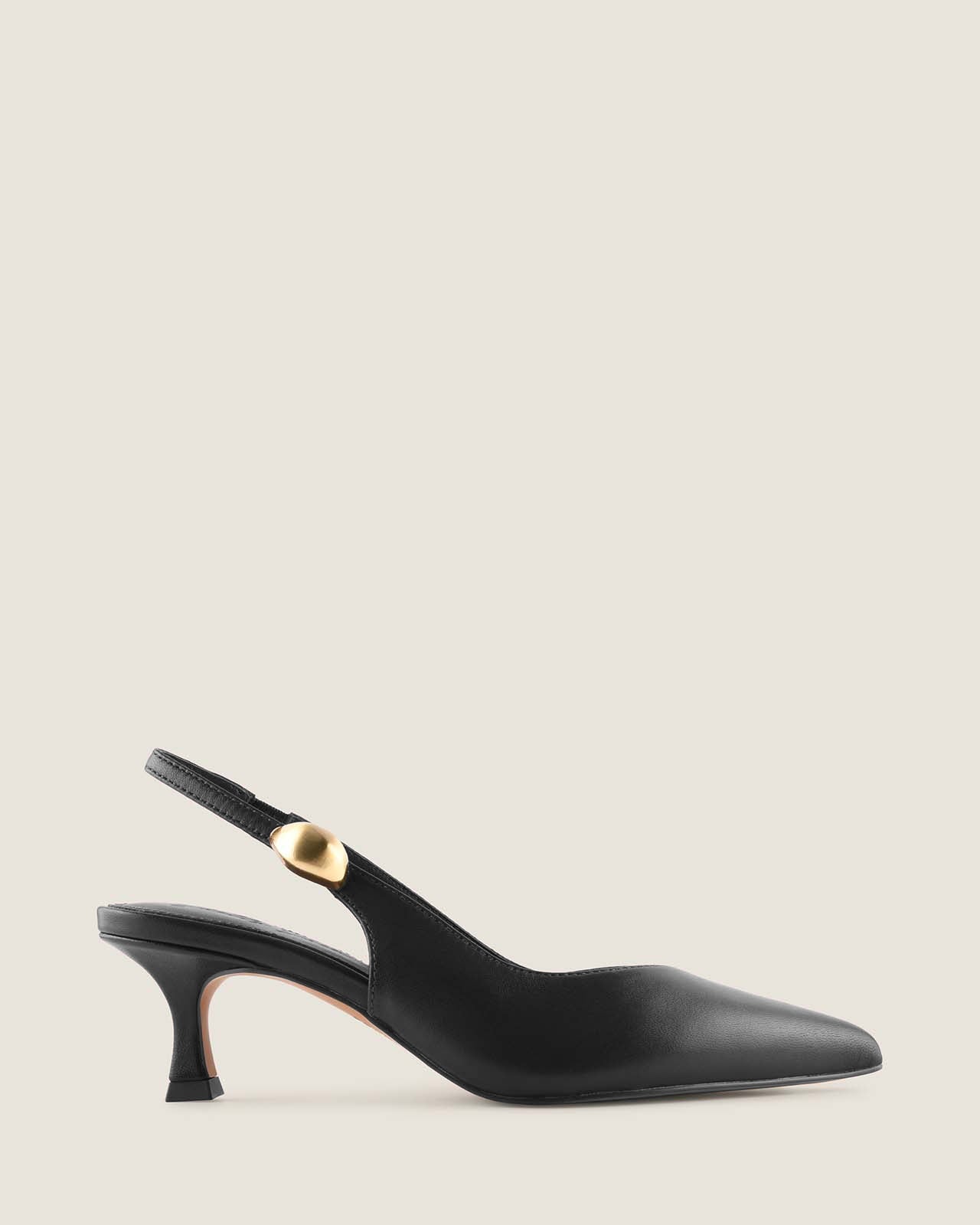 GRACIE LOW HEELS BLACK LEATHER