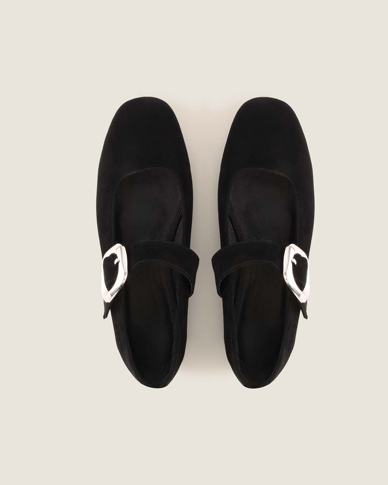 LEVON BALLET FLATS BLACK SUEDE