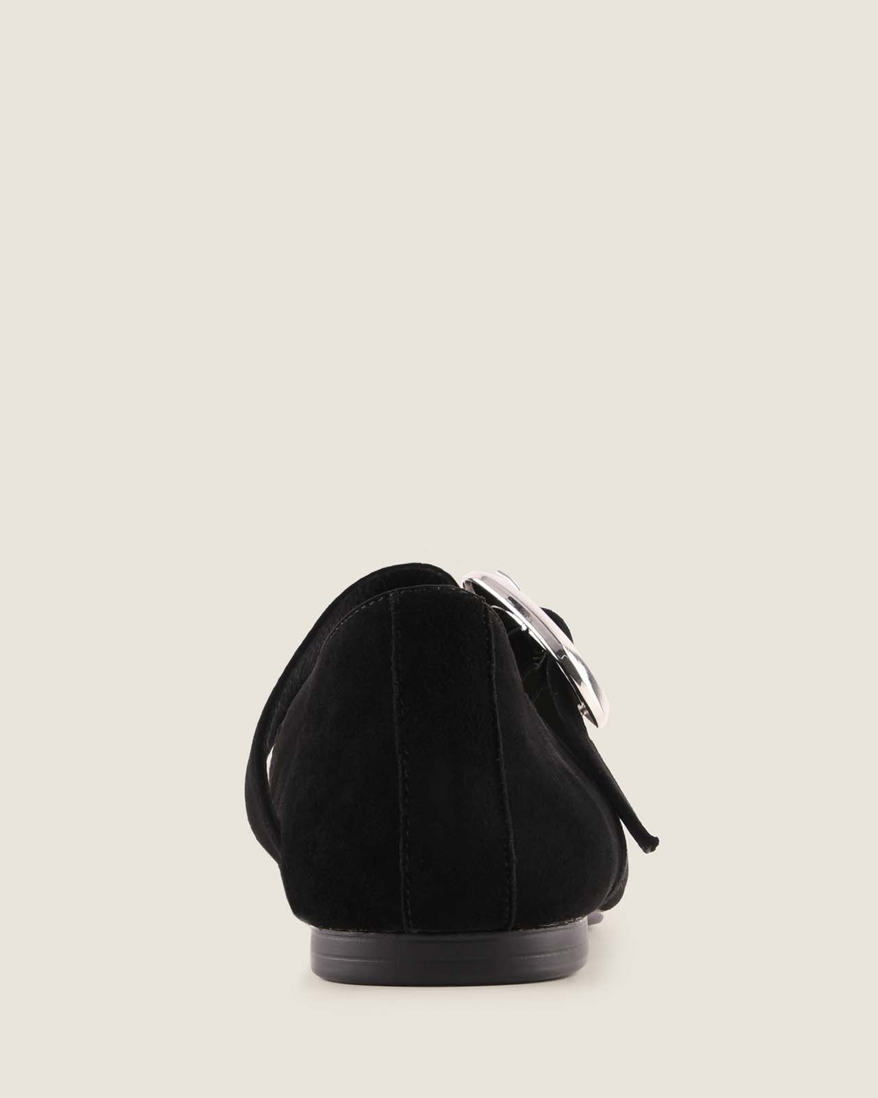 LEVON BALLET FLATS BLACK SUEDE