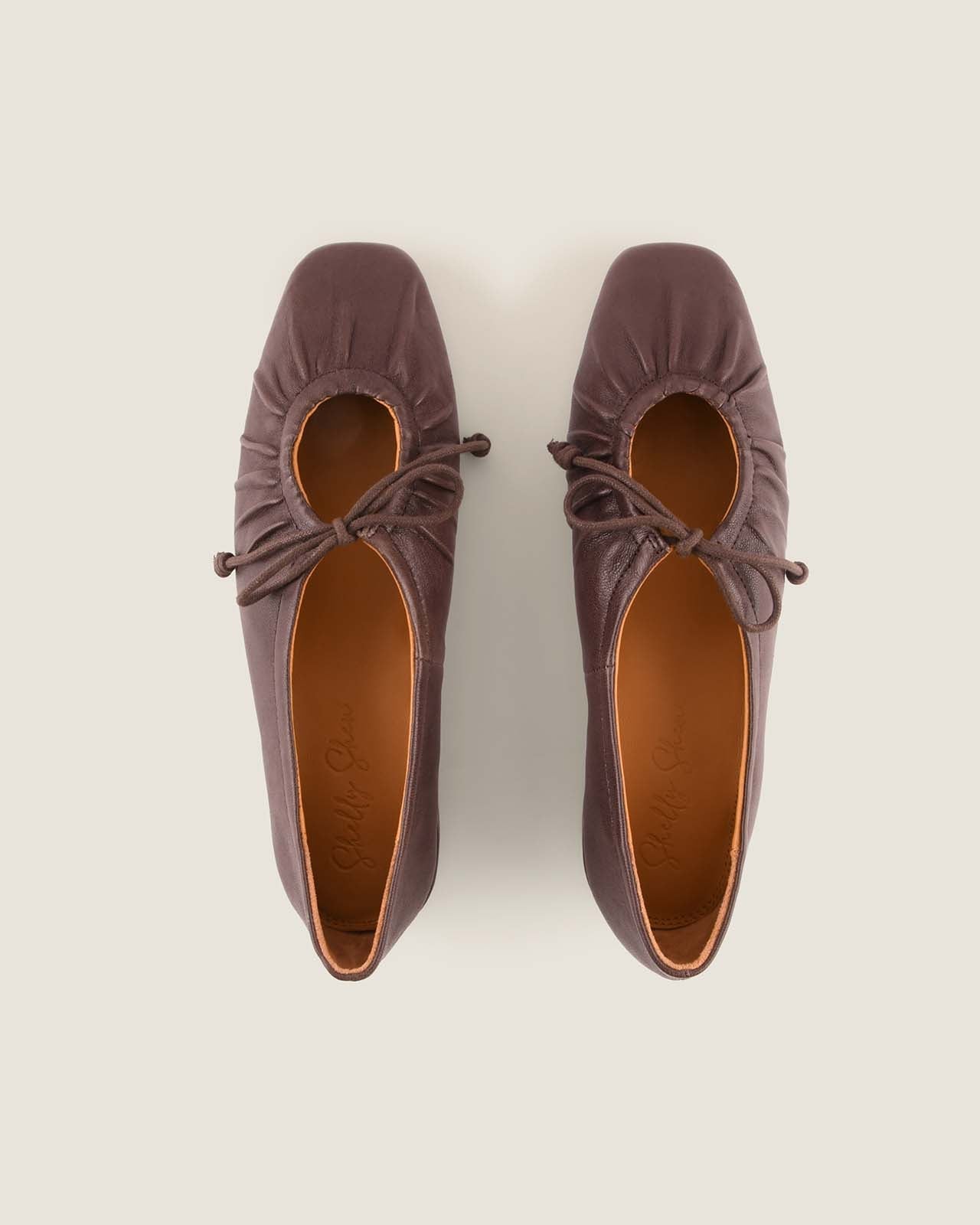 LOGAN CASUAL FLATS BROWN LEATHER