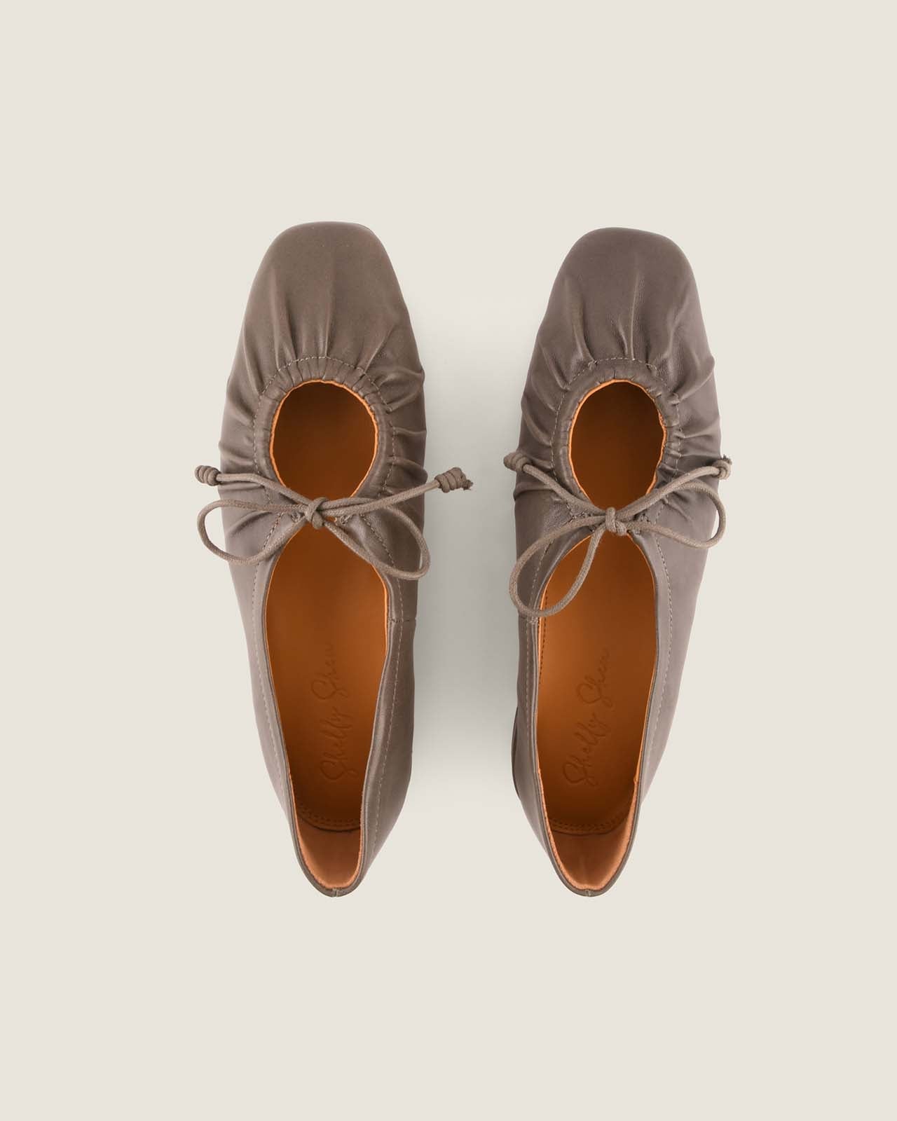 LOGAN CASUAL FLATS OLIVE LEATHER