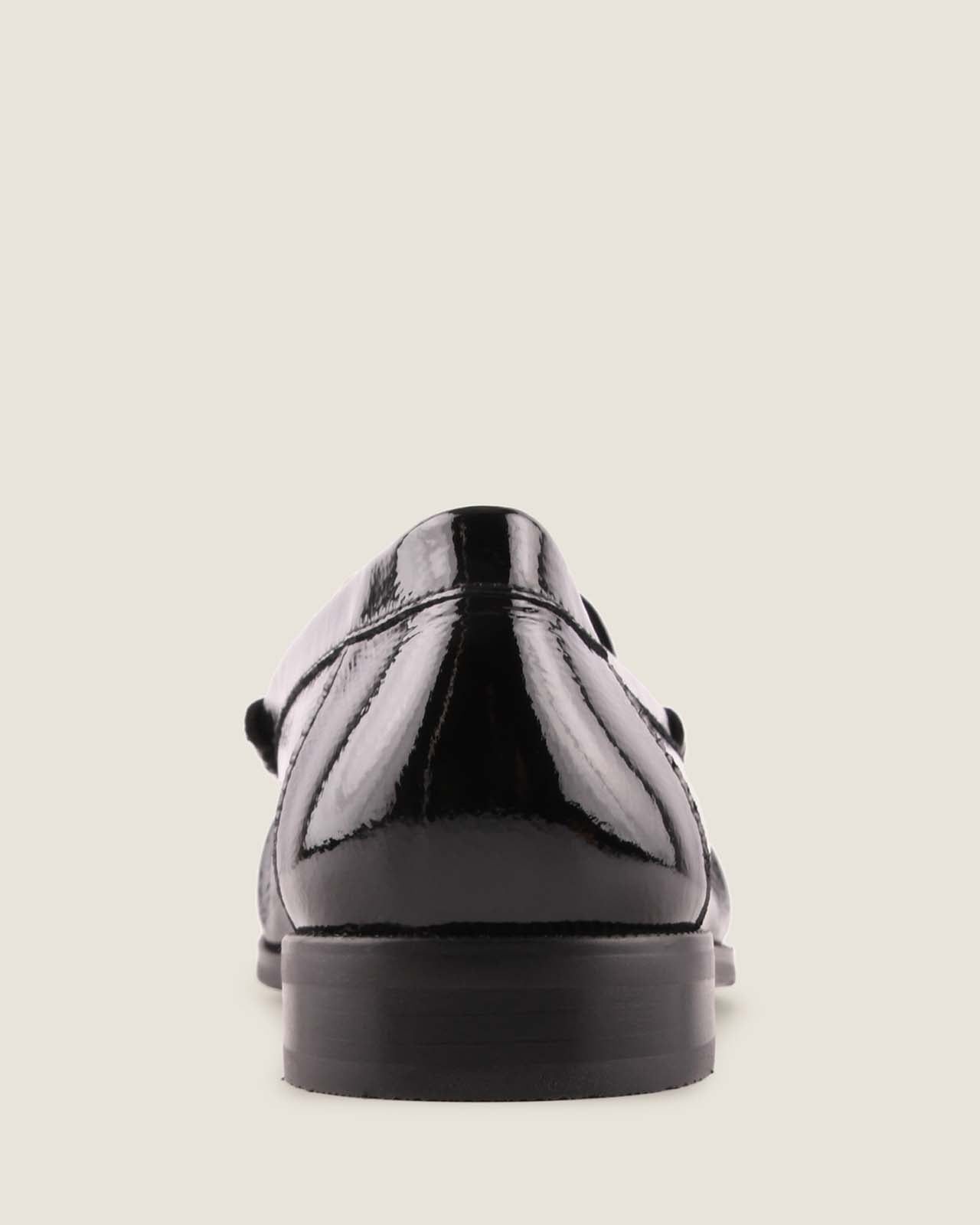 LOUDI LOAFERS BLACK CRINKLE PATENT
