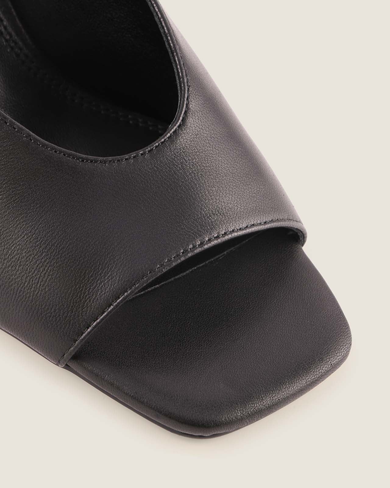 LUELLA HIGH SANDALS BLACK LEATHER
