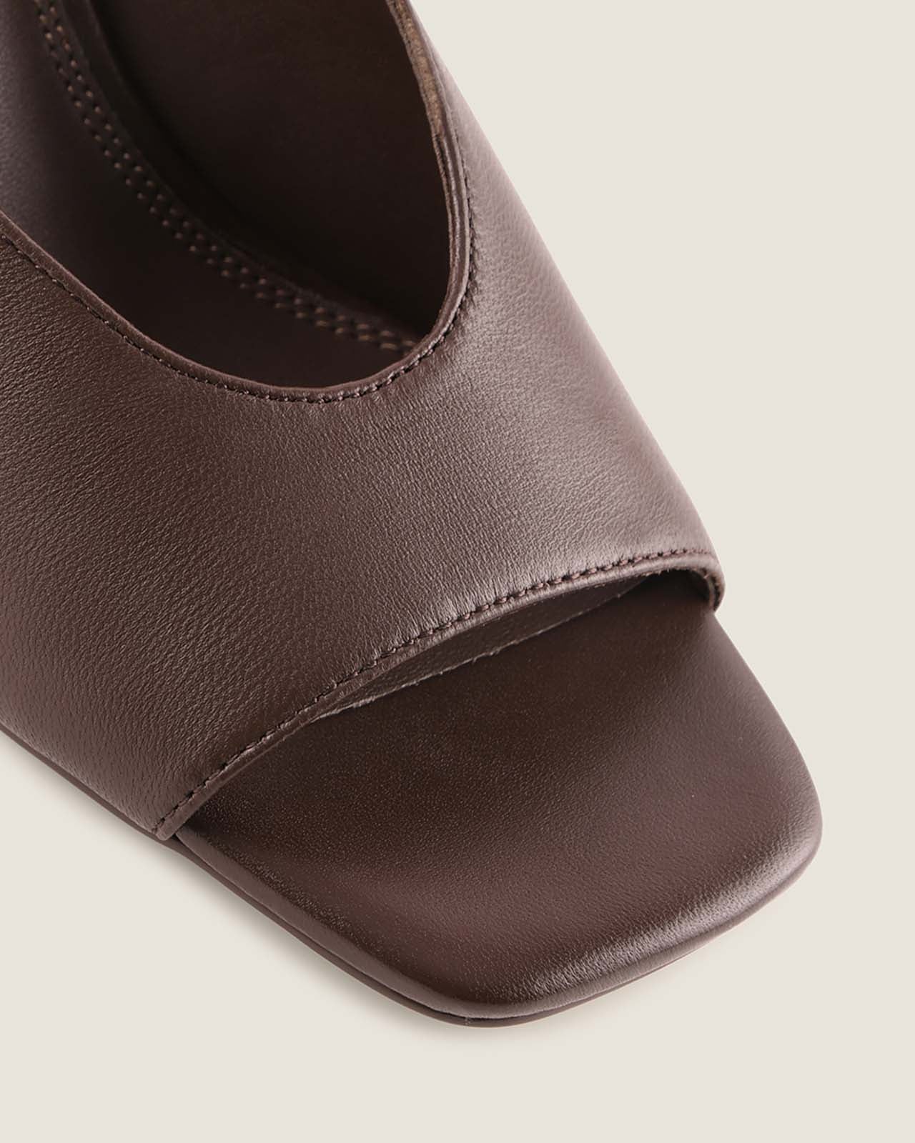 LUELLA HIGH SANDALS BROWN LEATHER