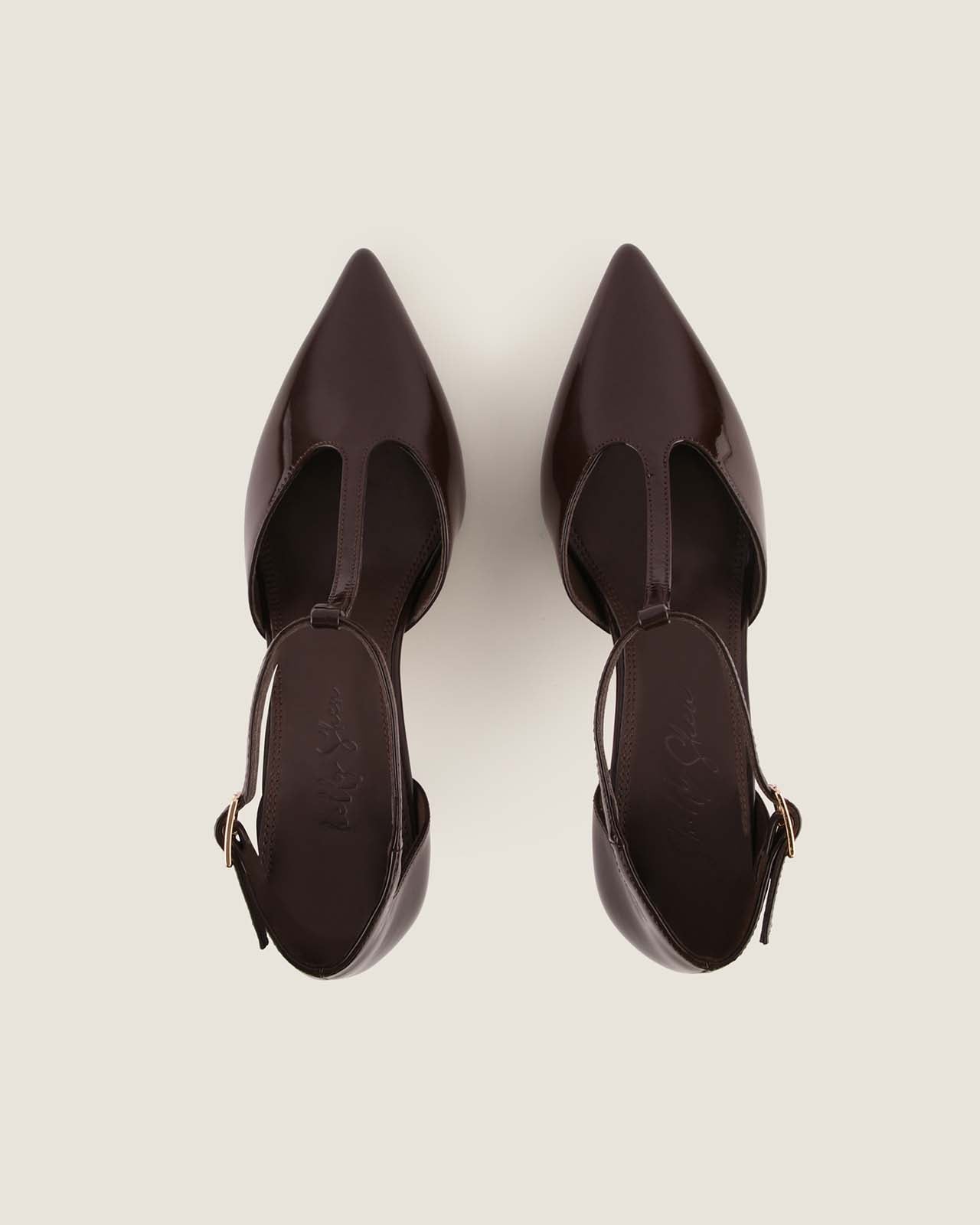 MAVEN HIGH HEELS BROWN PATENT