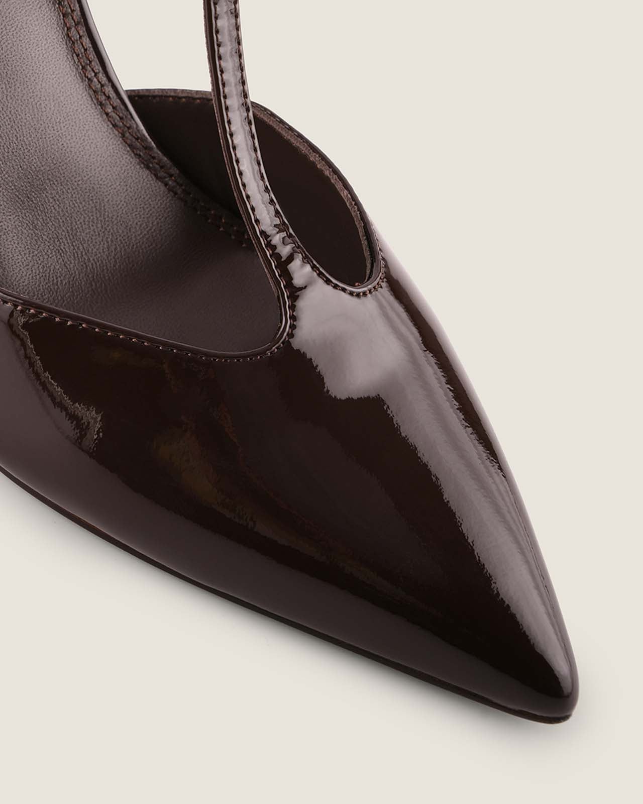 MAVEN HIGH HEELS BROWN PATENT
