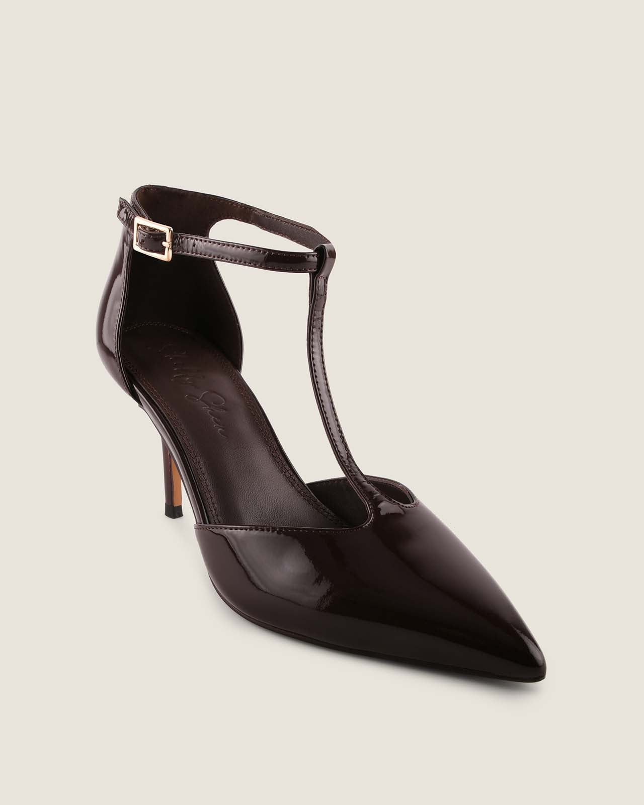 MAVEN HIGH HEELS BROWN PATENT
