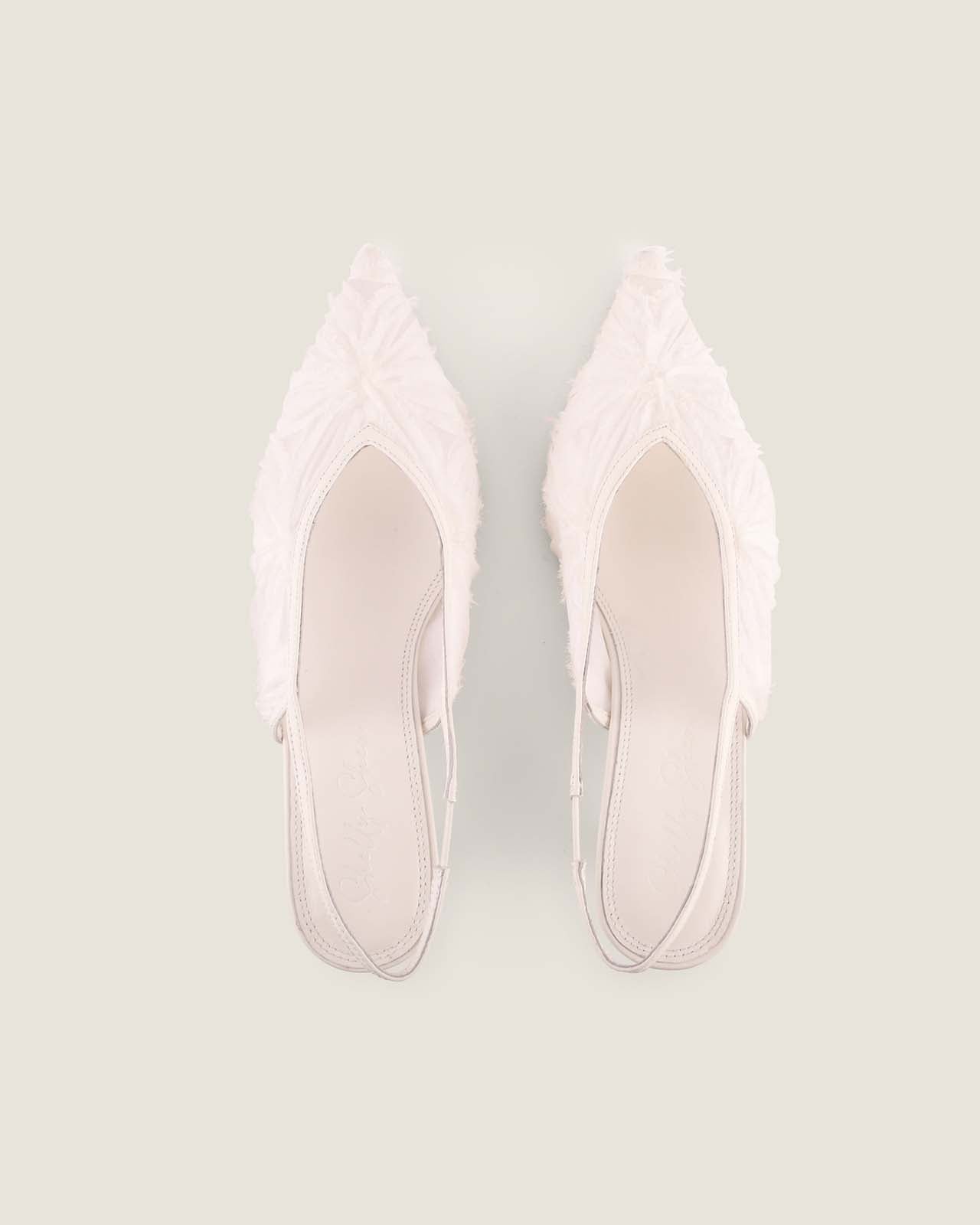 MISHA LOW HEELS WHITE