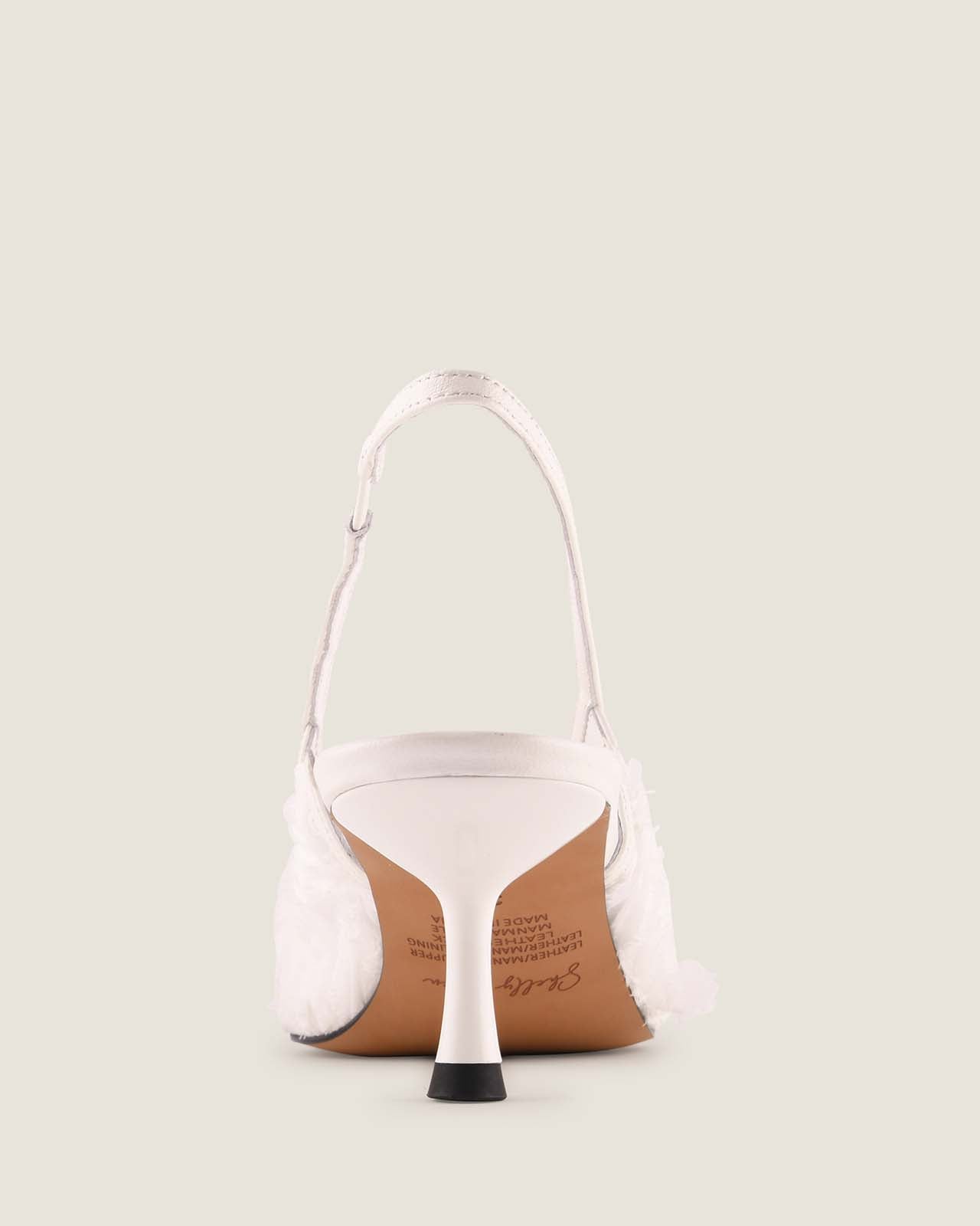 MISHA LOW HEELS WHITE