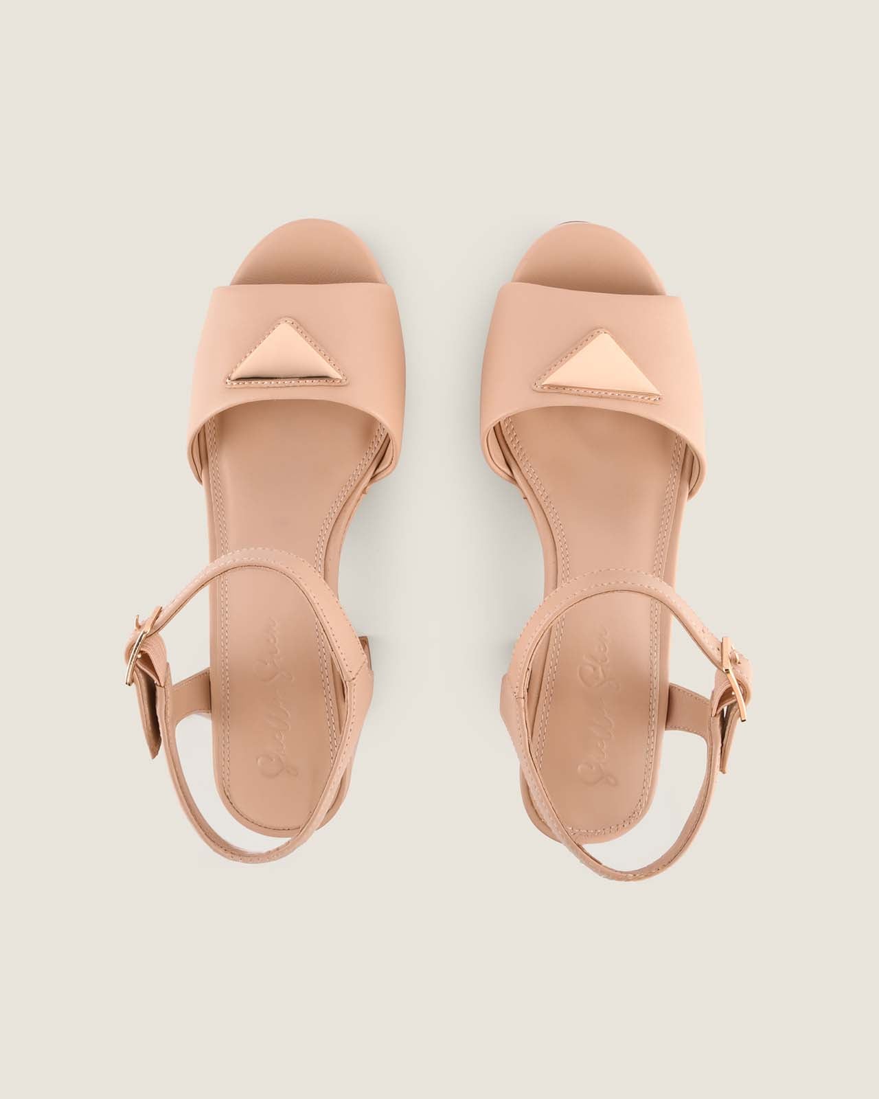 NICE HIGH PLATFORM SANDALS NUDE LEATHER