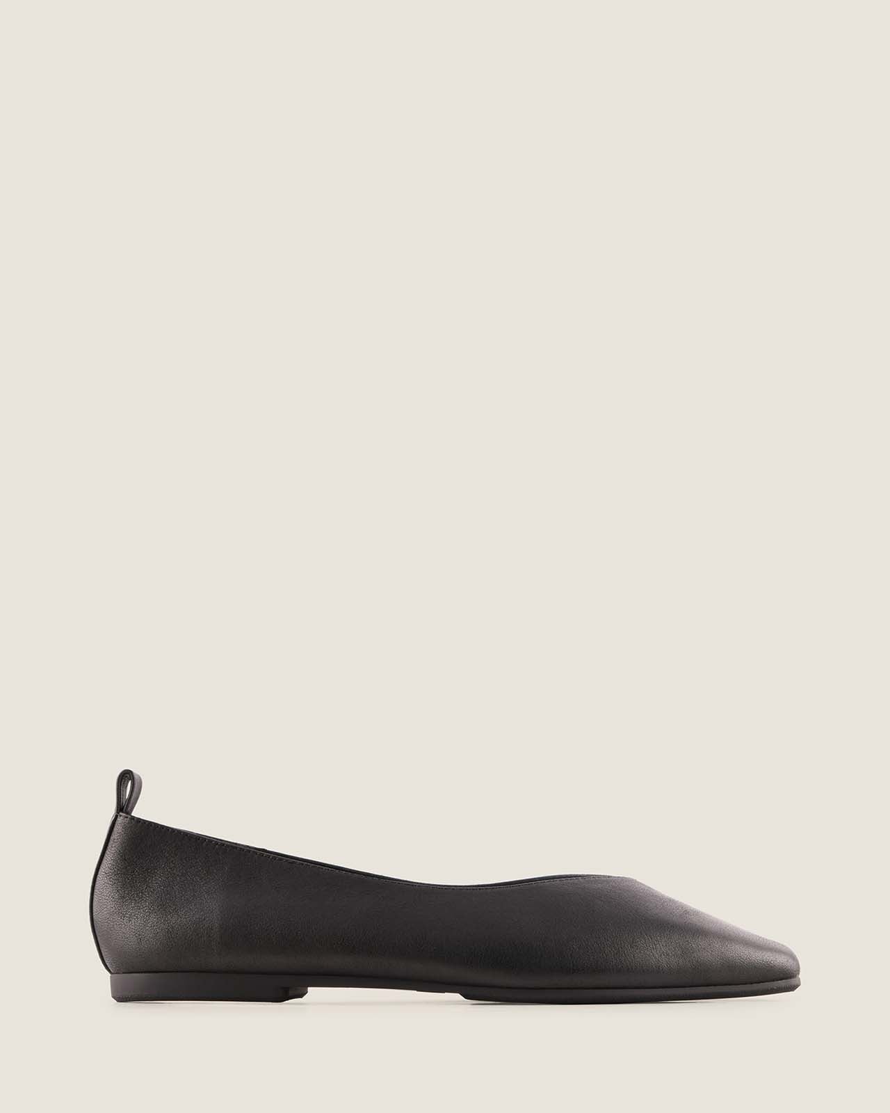 NICO BALLET FLATS BLACK LEATHER