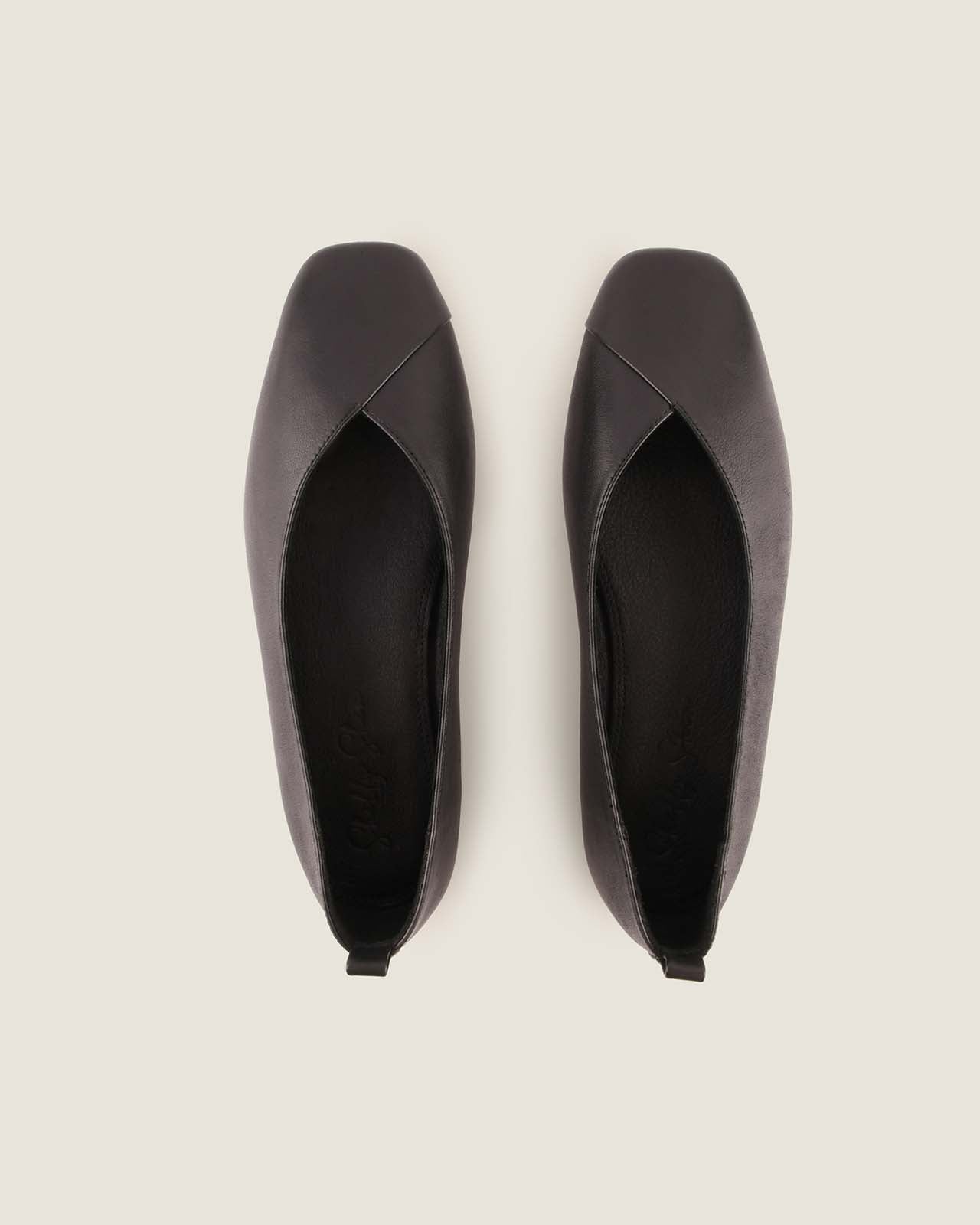 NICO BALLET FLATS BLACK LEATHER