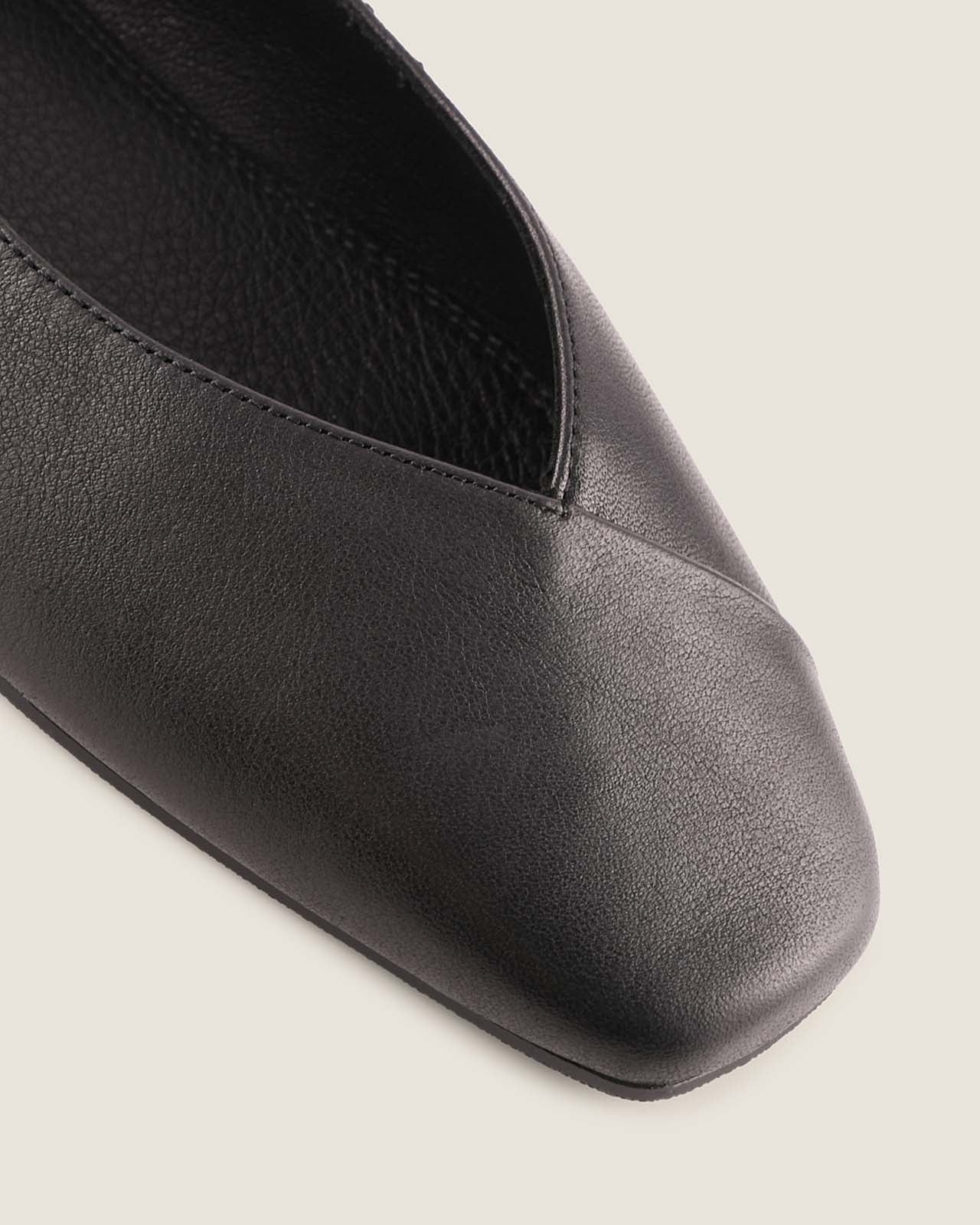 NICO BALLET FLATS BLACK LEATHER