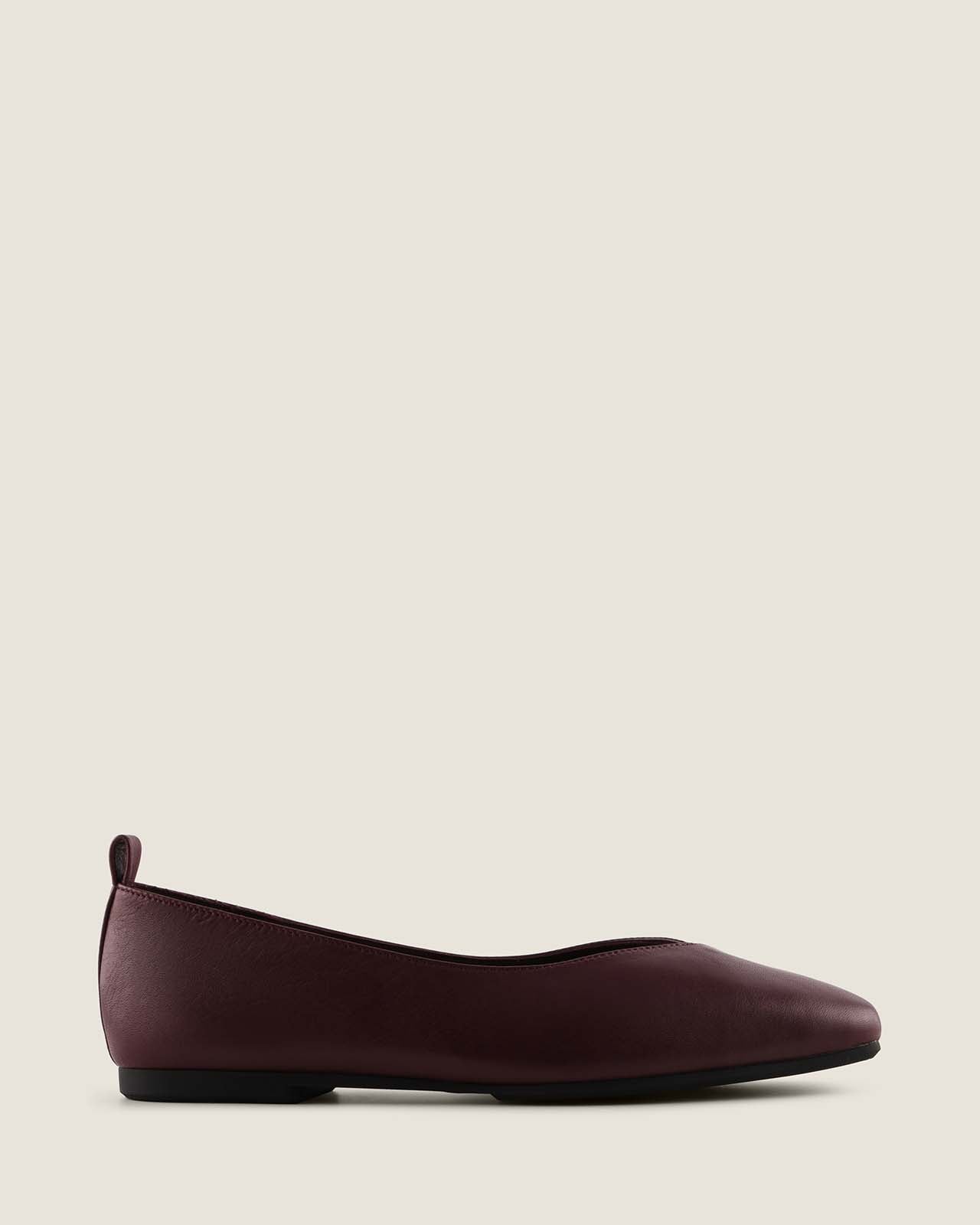NICO BALLET FLATS BURGUNDY LEATHER
