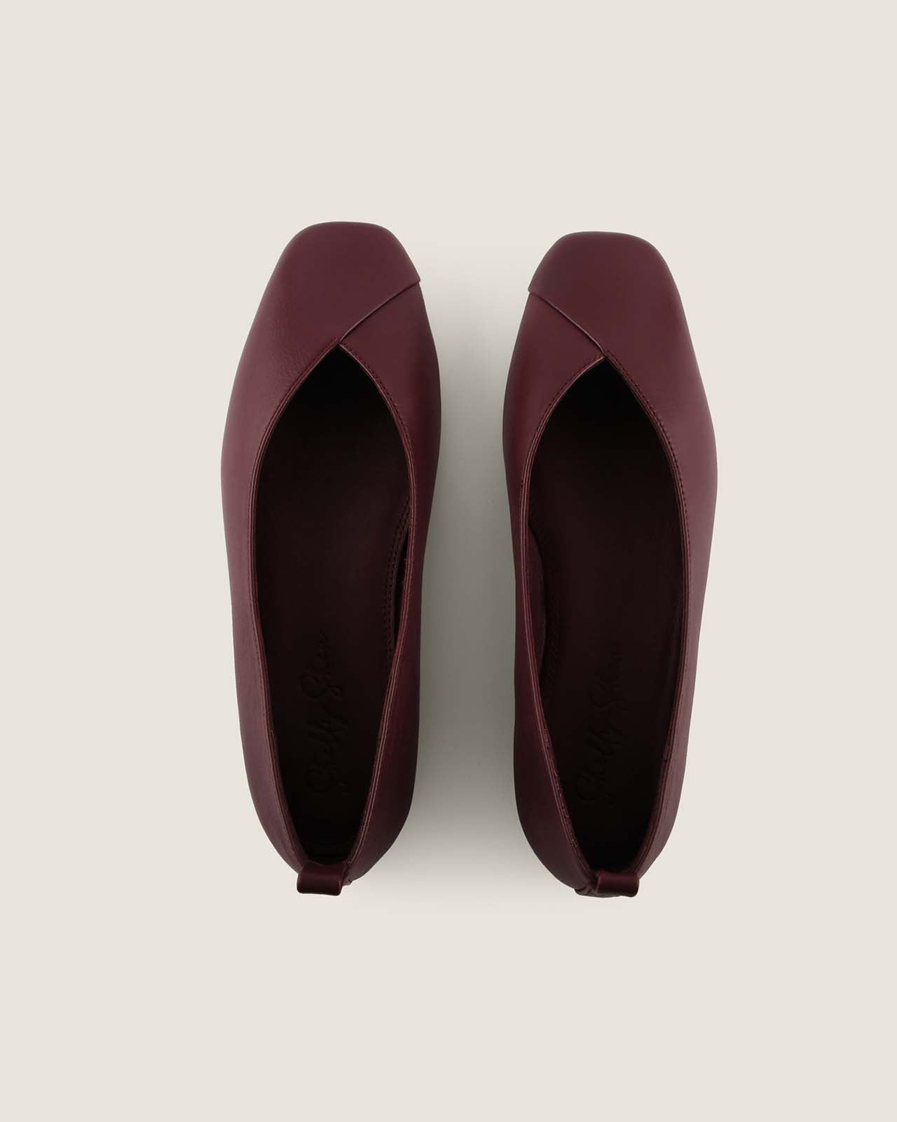 NICO BALLET FLATS BURGUNDY LEATHER