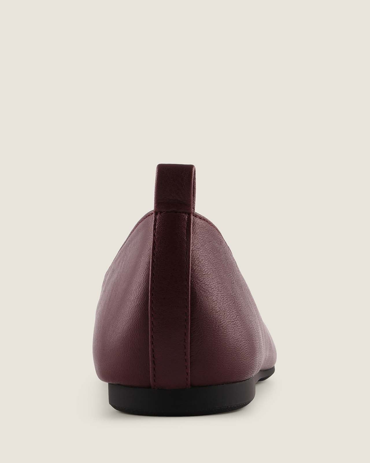 NICO BALLET FLATS BURGUNDY LEATHER