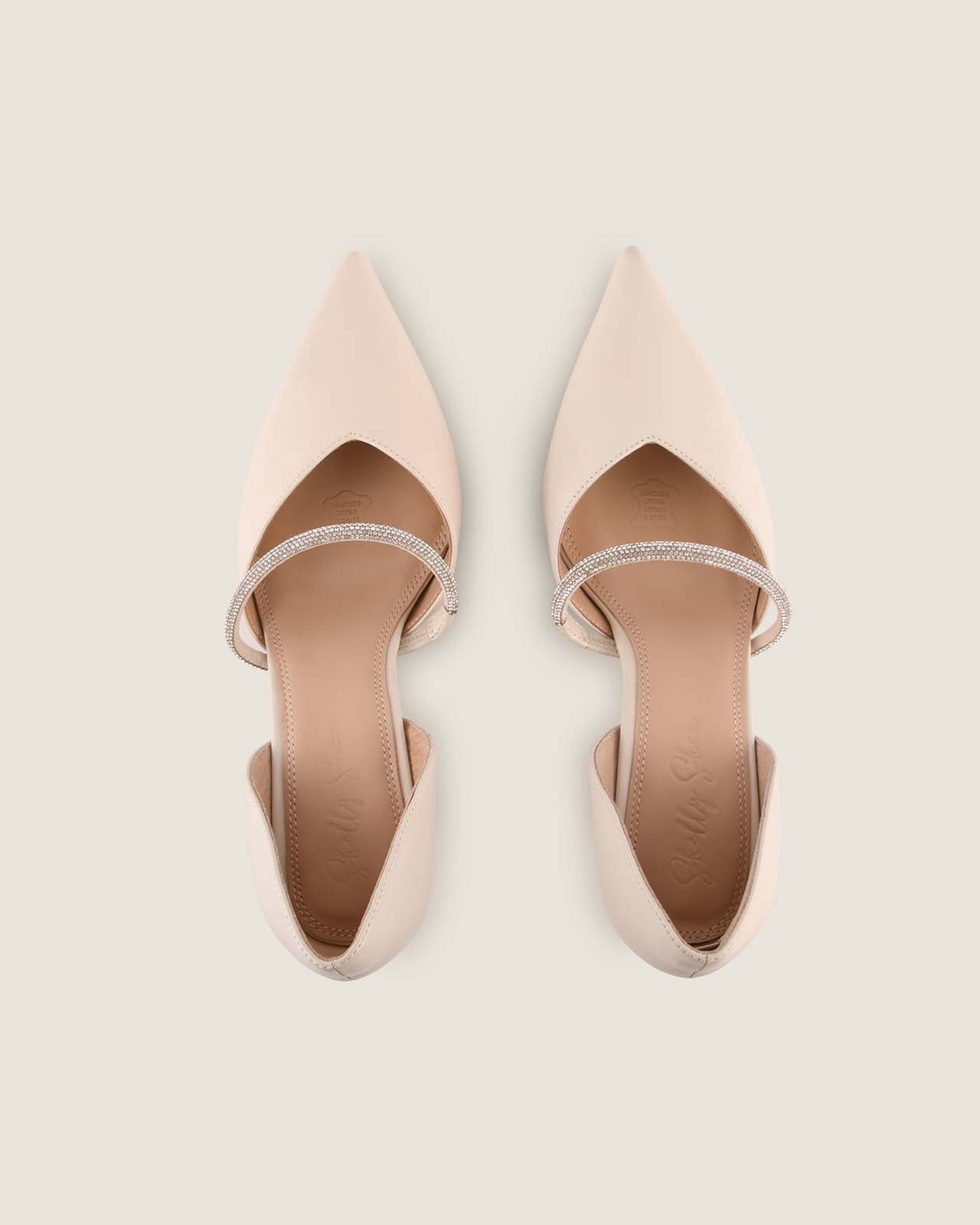 NORMY HIGH HEELS IVORY LEATHER