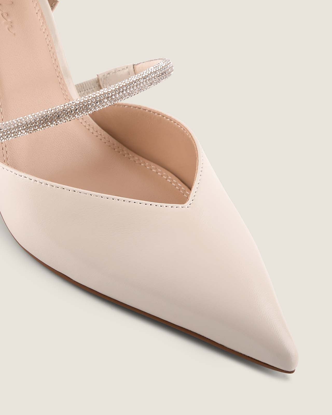 NORMY HIGH HEELS IVORY LEATHER