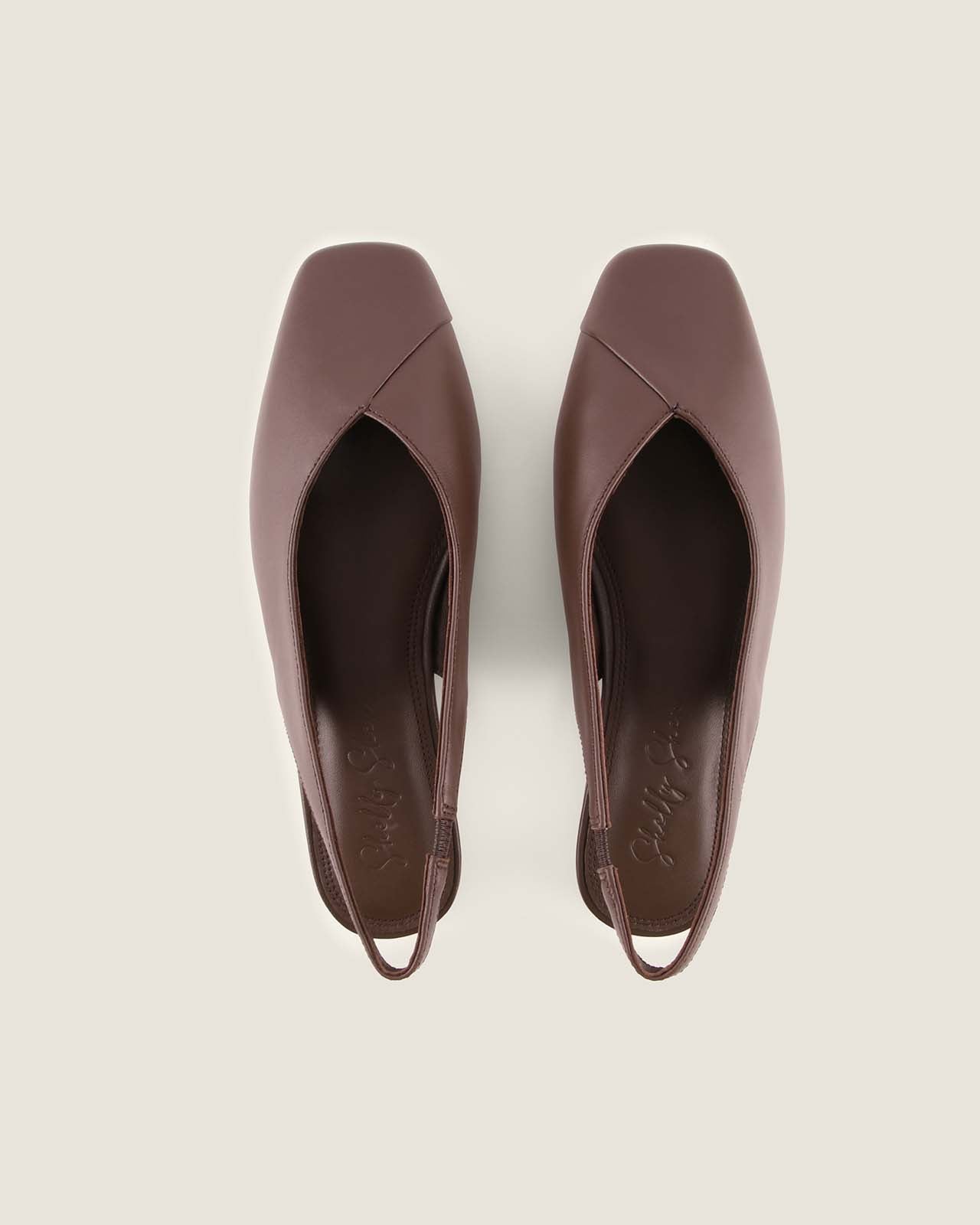 OLIVA DRESS FLATS BROWN LEATHER