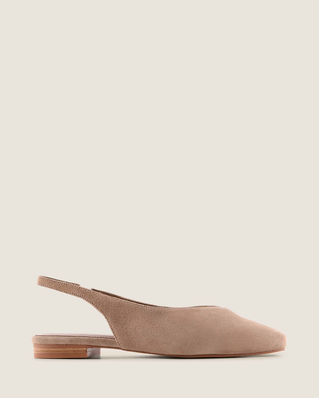 OLIVA DRESS FLATS TAUPE SUEDE