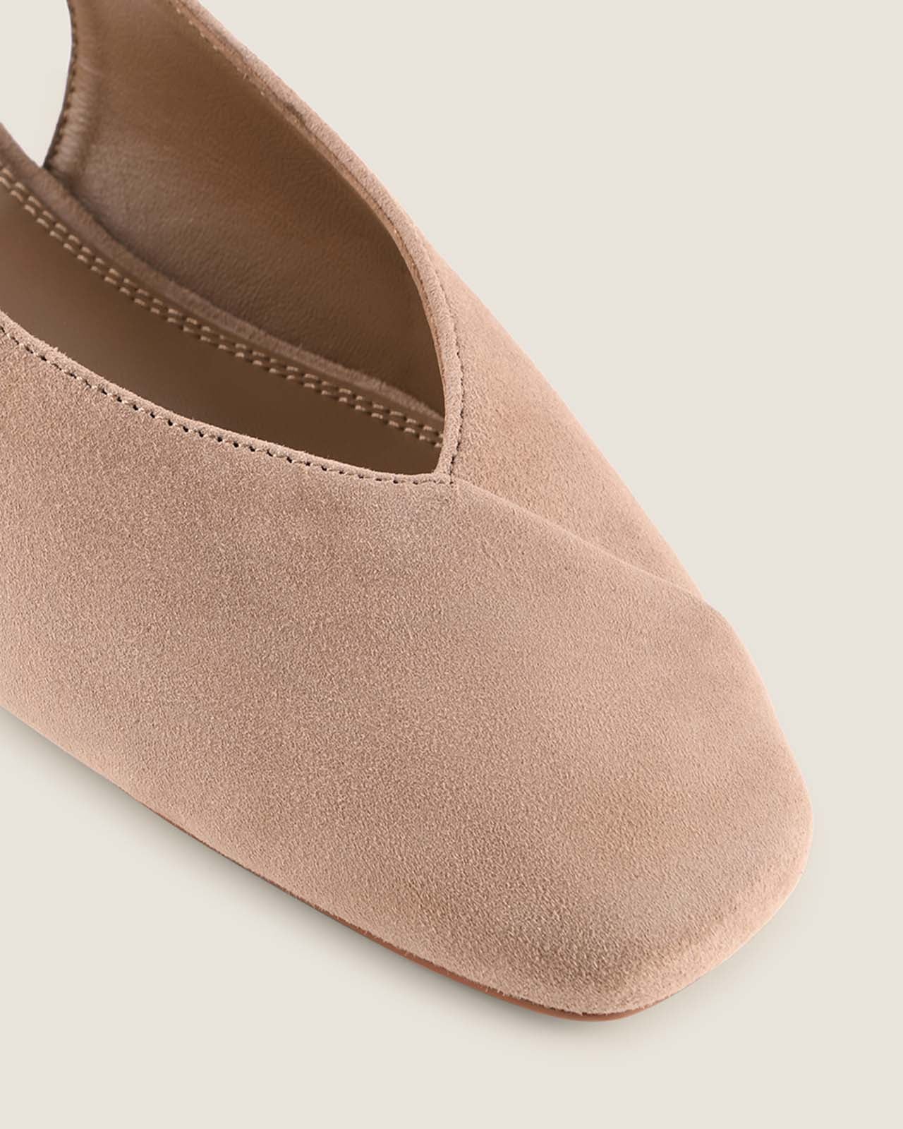 OLIVA DRESS FLATS TAUPE SUEDE