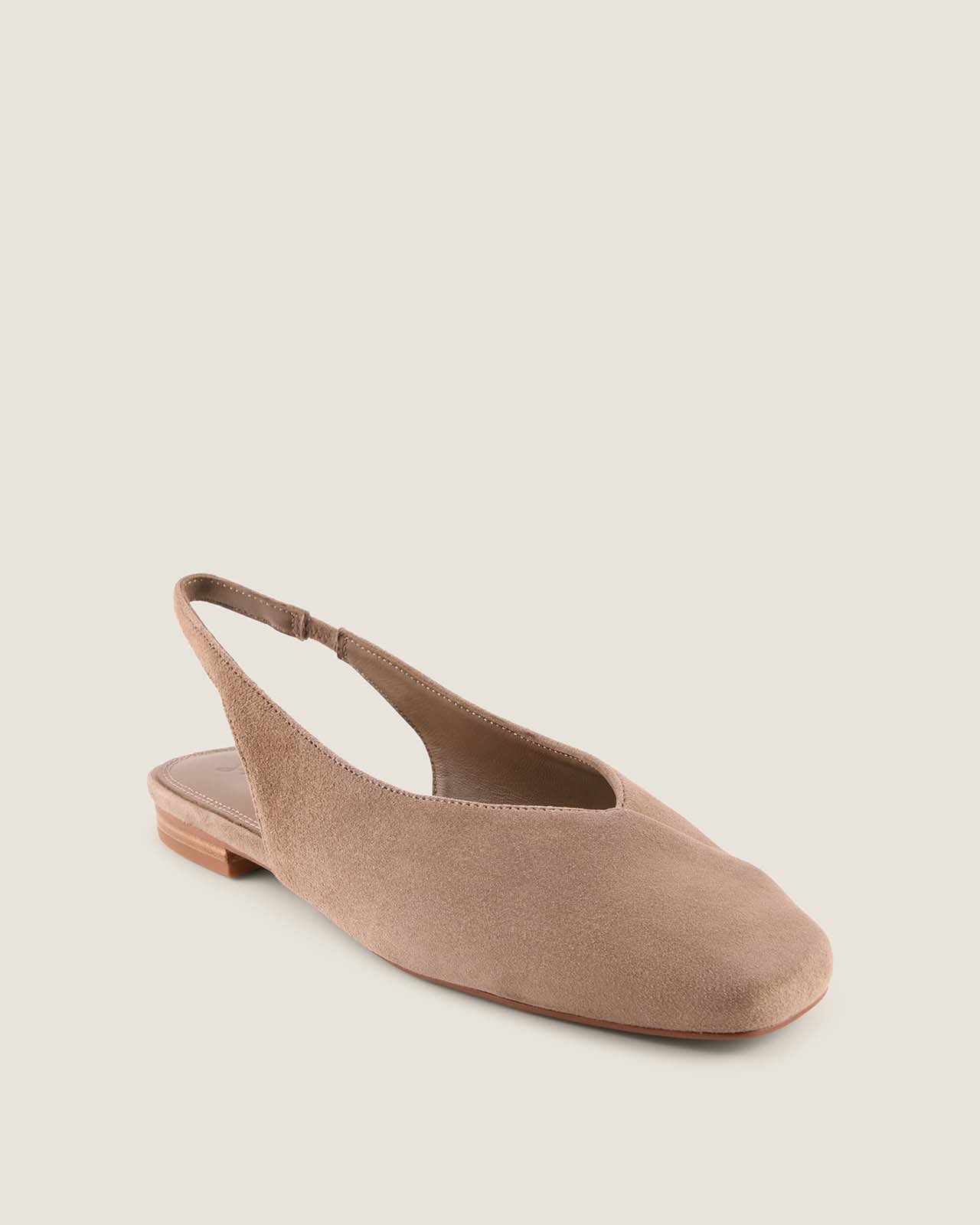 OLIVA DRESS FLATS TAUPE SUEDE