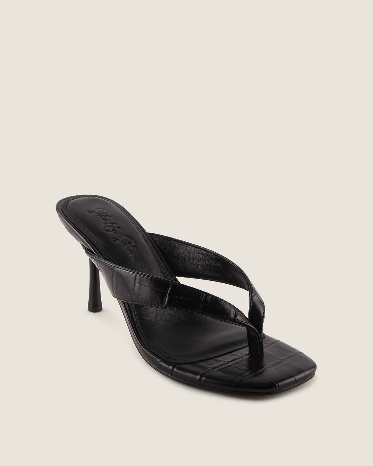 PIA HIGH SANDALS BLACK CROC