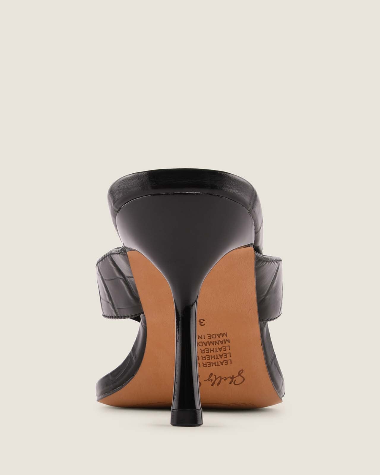 PIA HIGH SANDALS BLACK CROC
