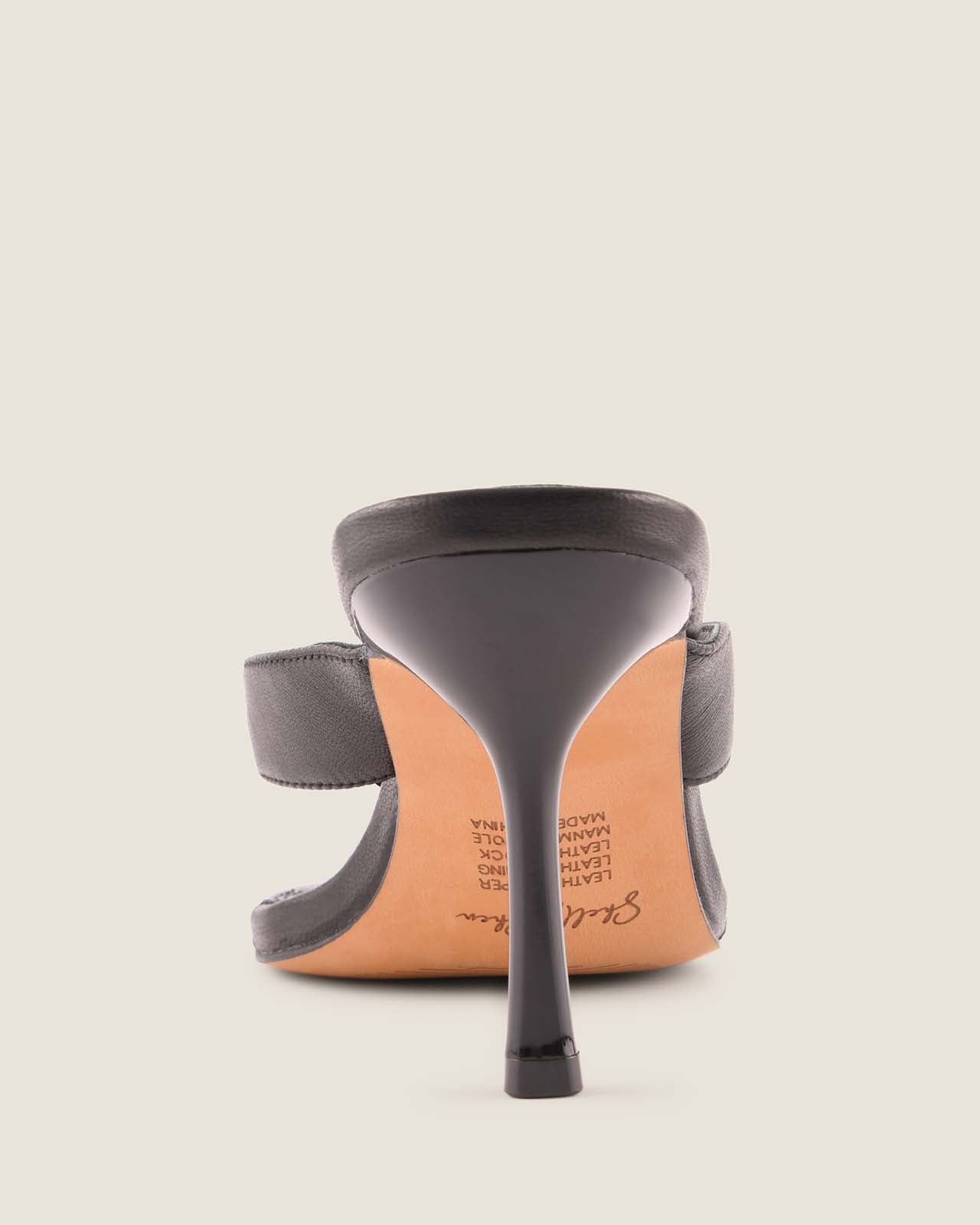PIA HIGH SANDALS BLACK LEATHER