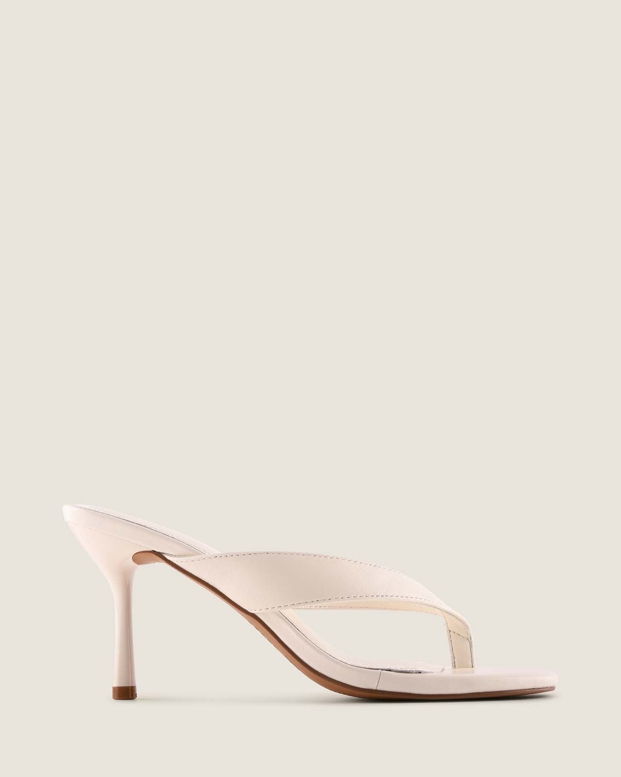 PIA HIGH SANDALS WHITE LEATHER