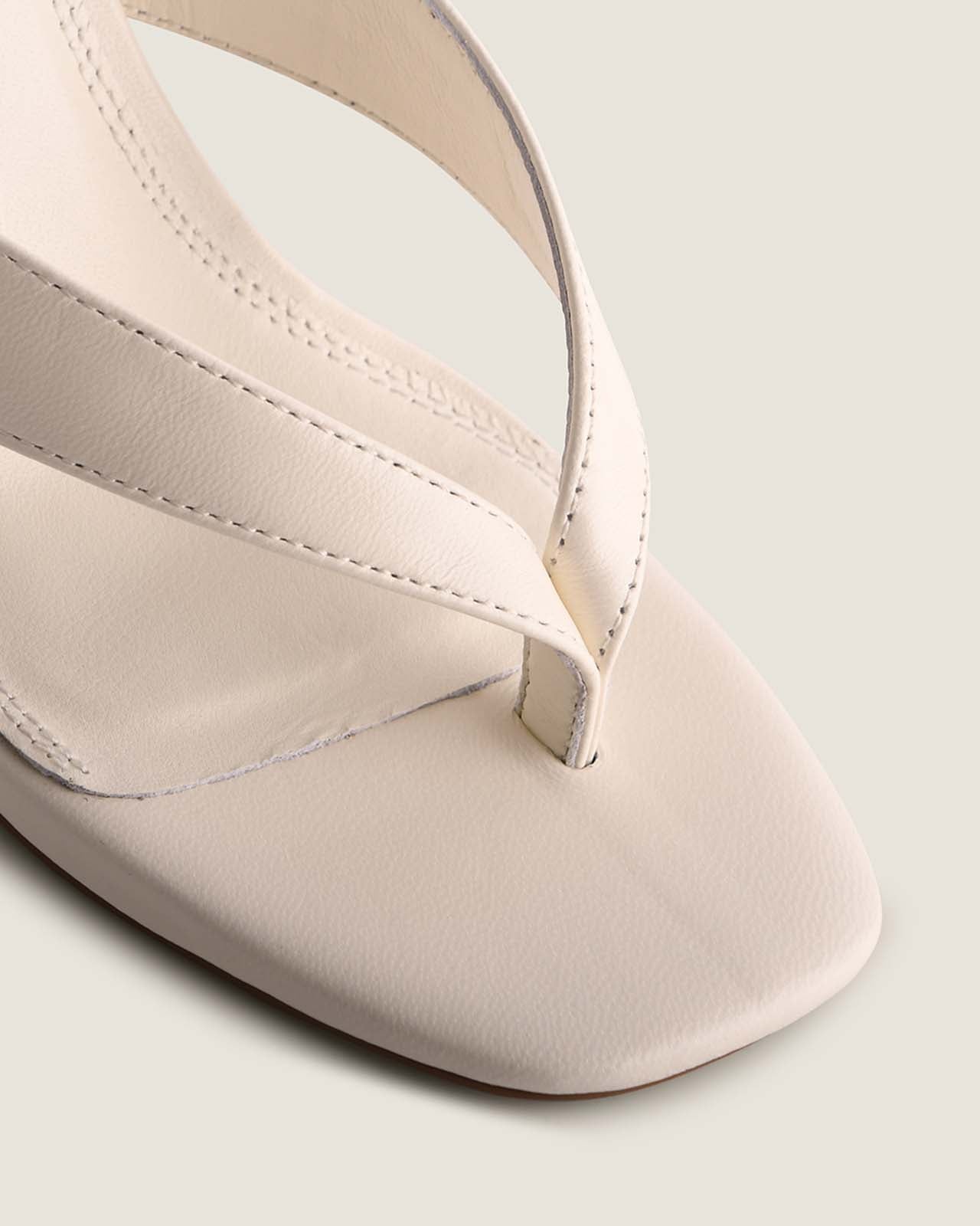 PIA HIGH SANDALS WHITE LEATHER